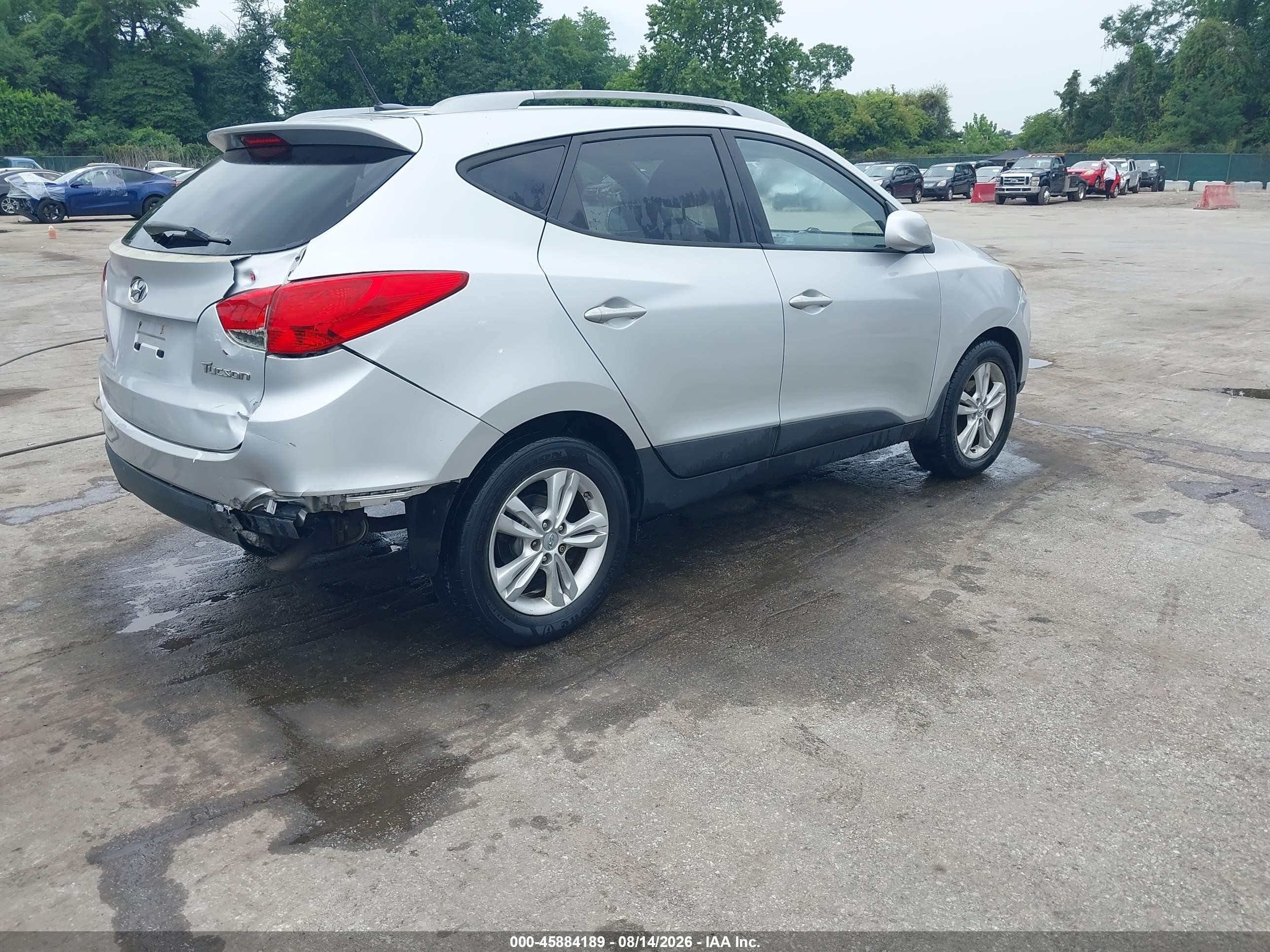 2011 Hyundai Tucson Gls Silver vin: KM8JU3AC6BU192504