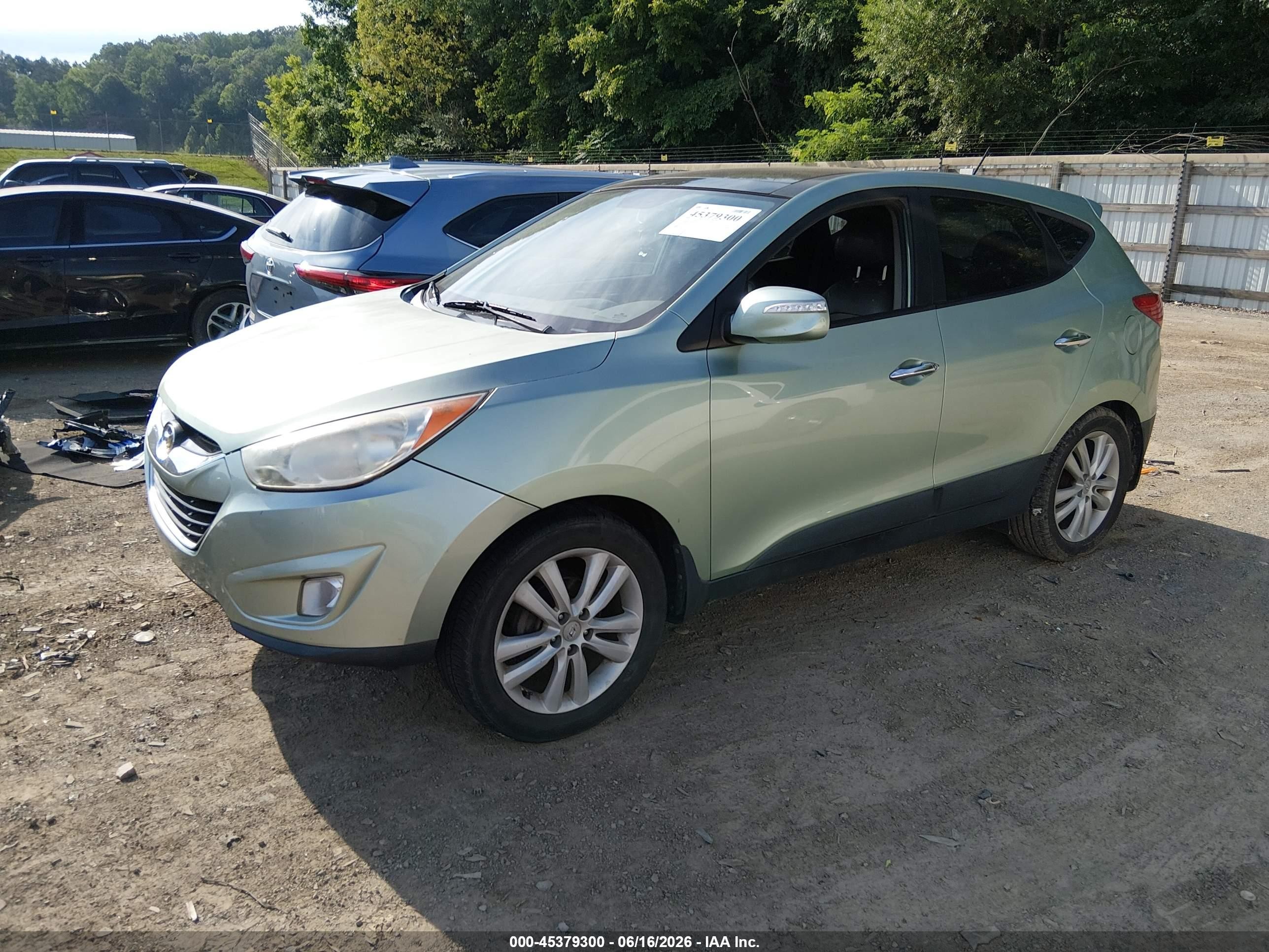 2011 Hyundai Tucson Limited Зеленый vin: KM8JU3AC6BU213738