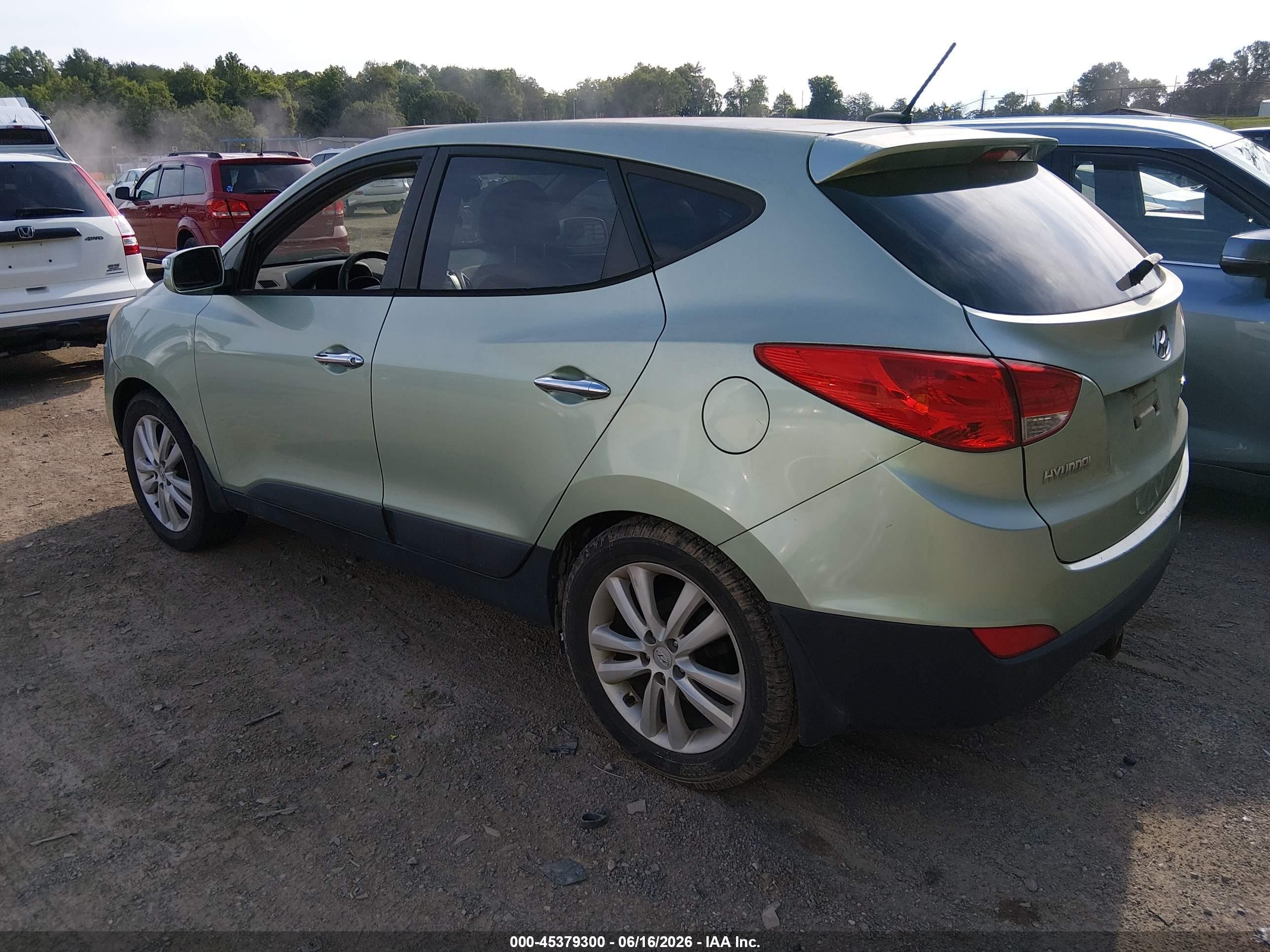 2011 Hyundai Tucson Limited Зеленый vin: KM8JU3AC6BU213738