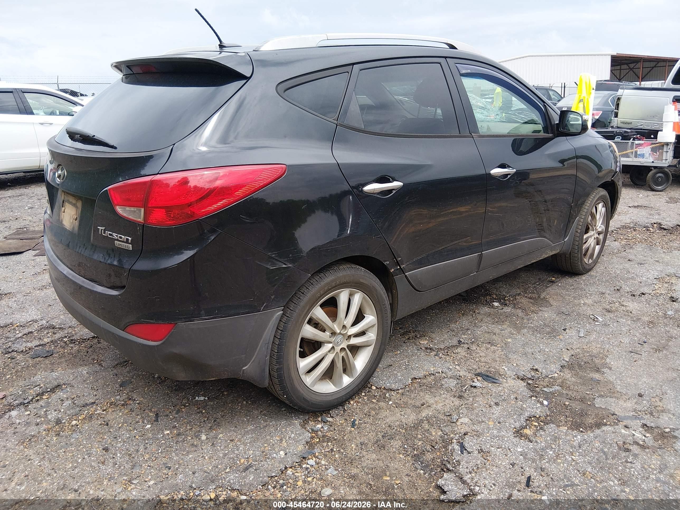 2011 Hyundai Tucson Limited Black vin: KM8JU3AC6BU297544