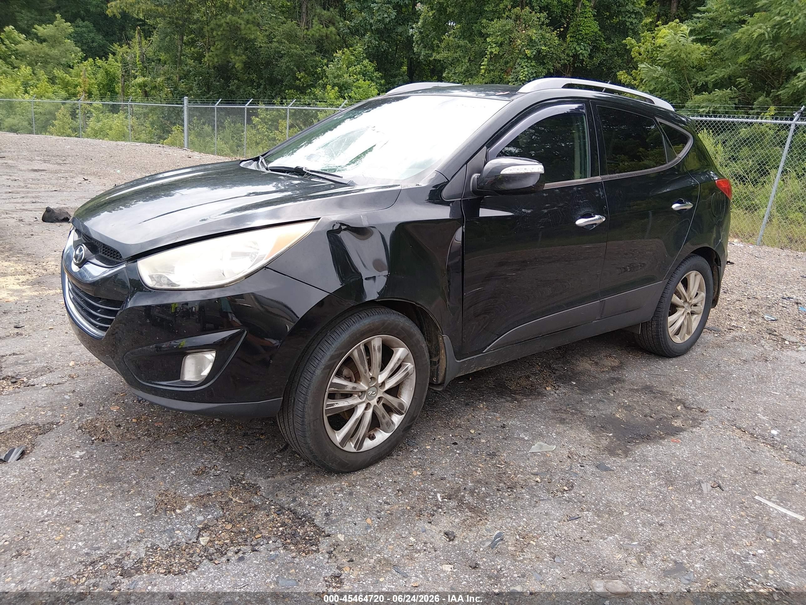 2011 Hyundai Tucson Limited Black vin: KM8JU3AC6BU297544