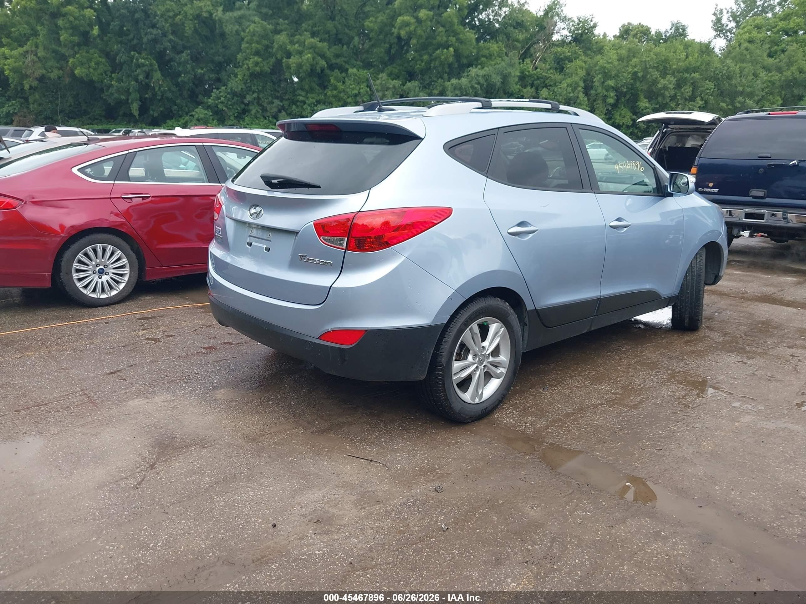 2012 Hyundai Tucson Gls Light Blue vin: KM8JU3AC6CU337087