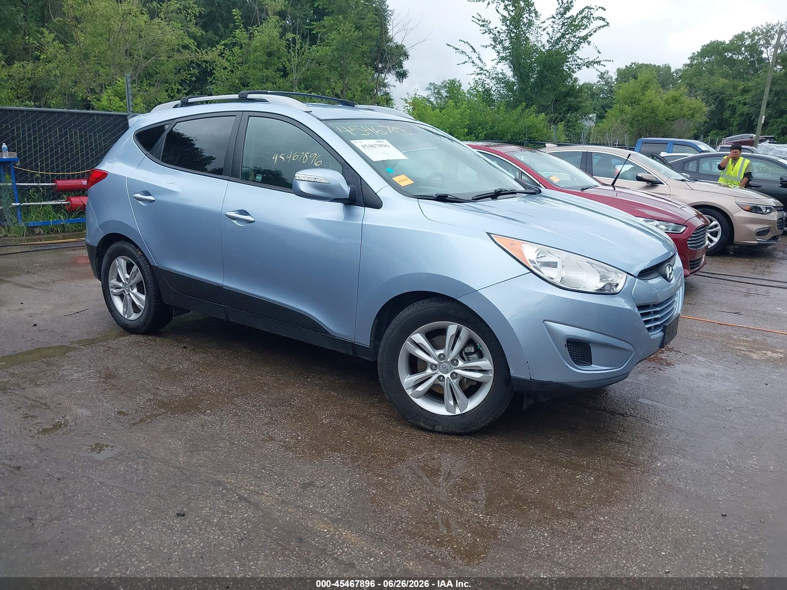 2012 Hyundai Tucson Gls Light Blue vin: KM8JU3AC6CU337087