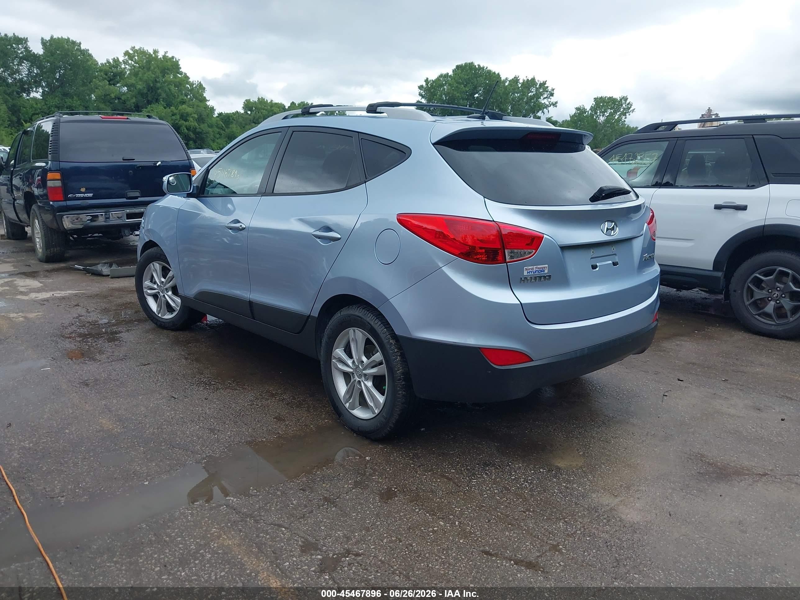 2012 Hyundai Tucson Gls Light Blue vin: KM8JU3AC6CU337087