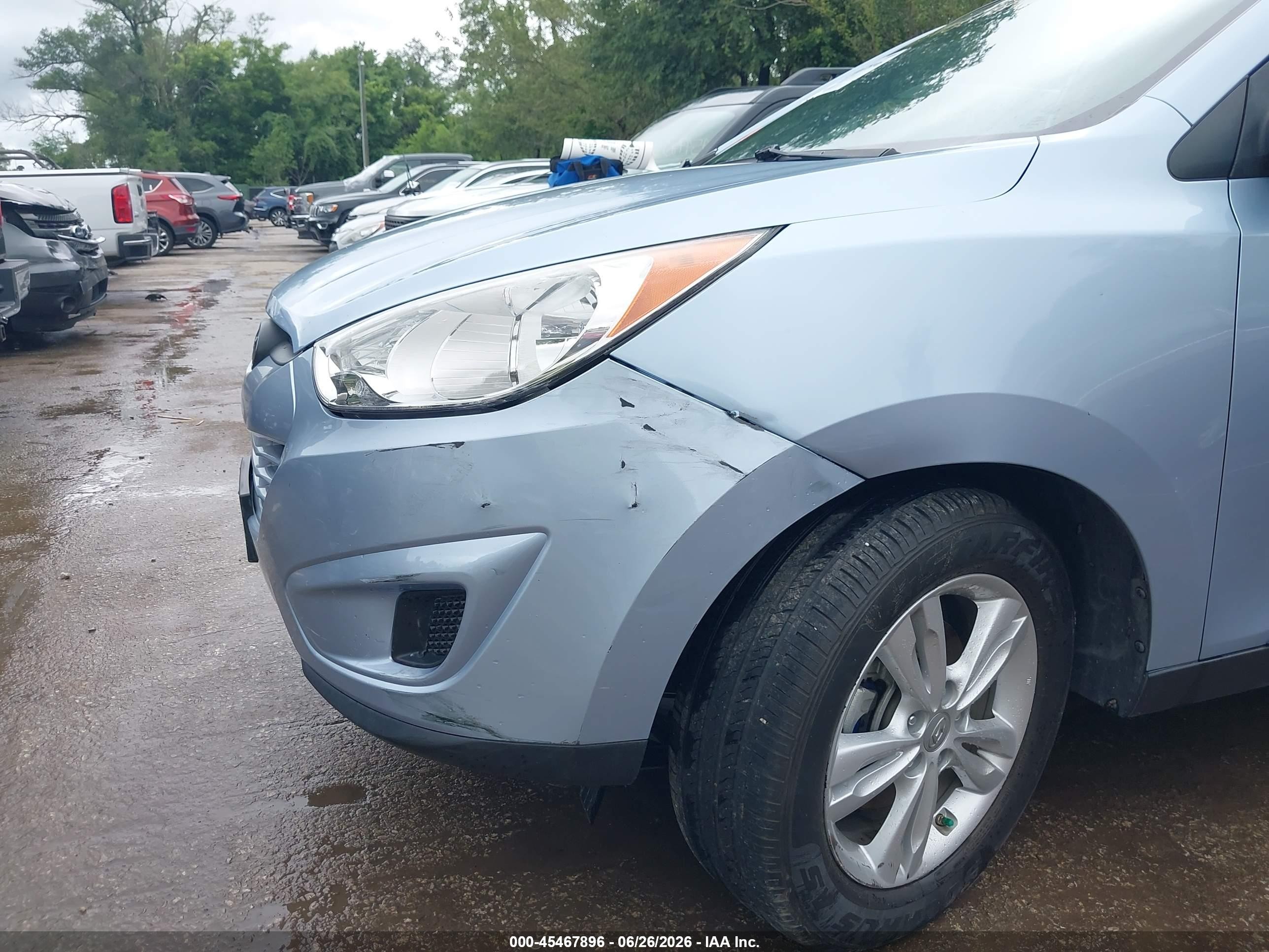 2012 Hyundai Tucson Gls Light Blue vin: KM8JU3AC6CU337087