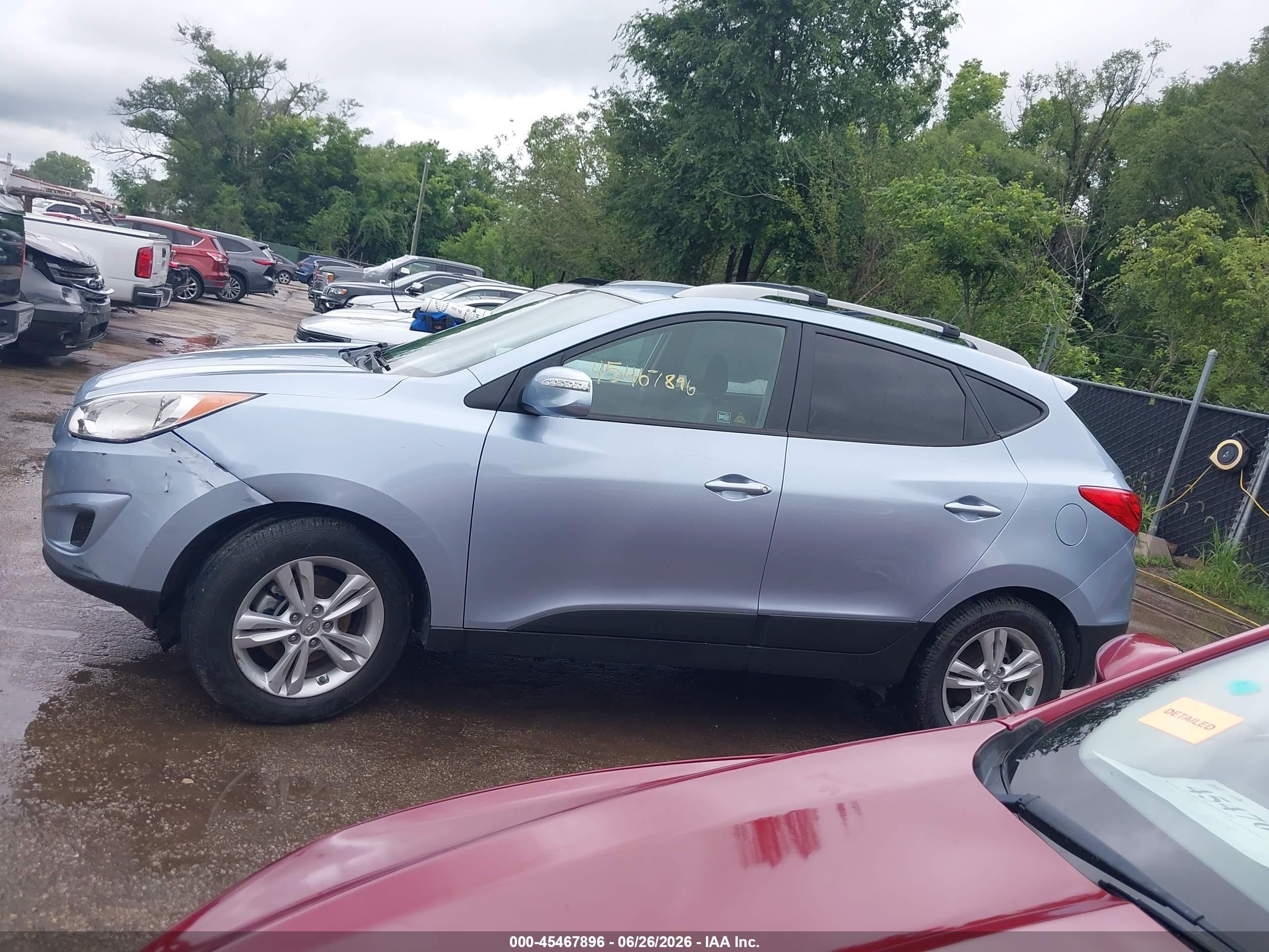 2012 Hyundai Tucson Gls Light Blue vin: KM8JU3AC6CU337087