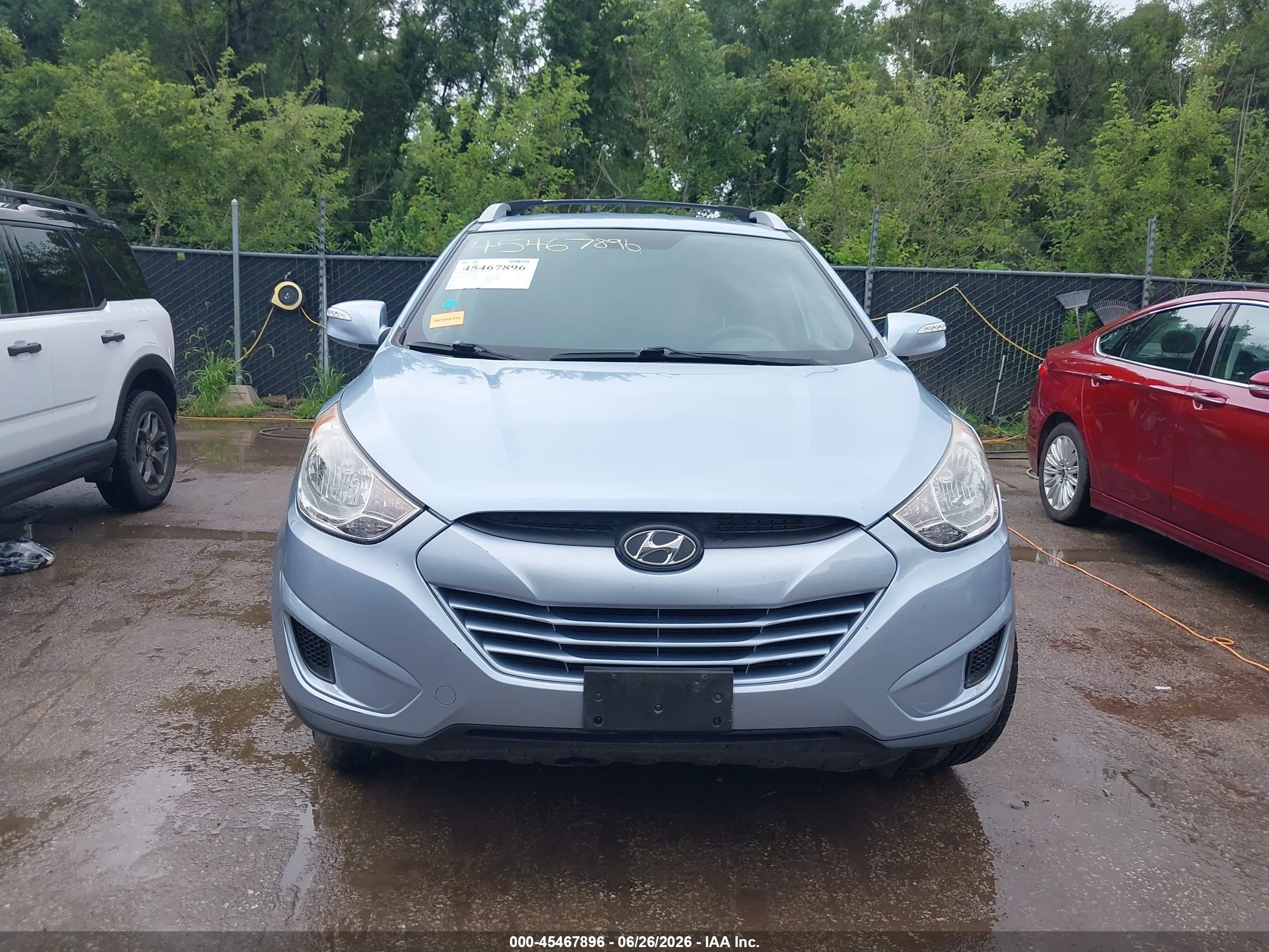 2012 Hyundai Tucson Gls Light Blue vin: KM8JU3AC6CU337087