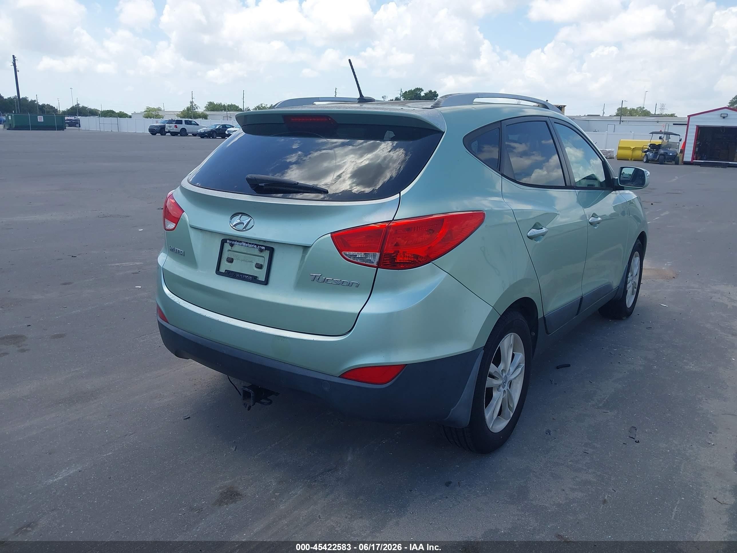 2012 Hyundai Tucson Gls Green vin: KM8JU3AC6CU339664