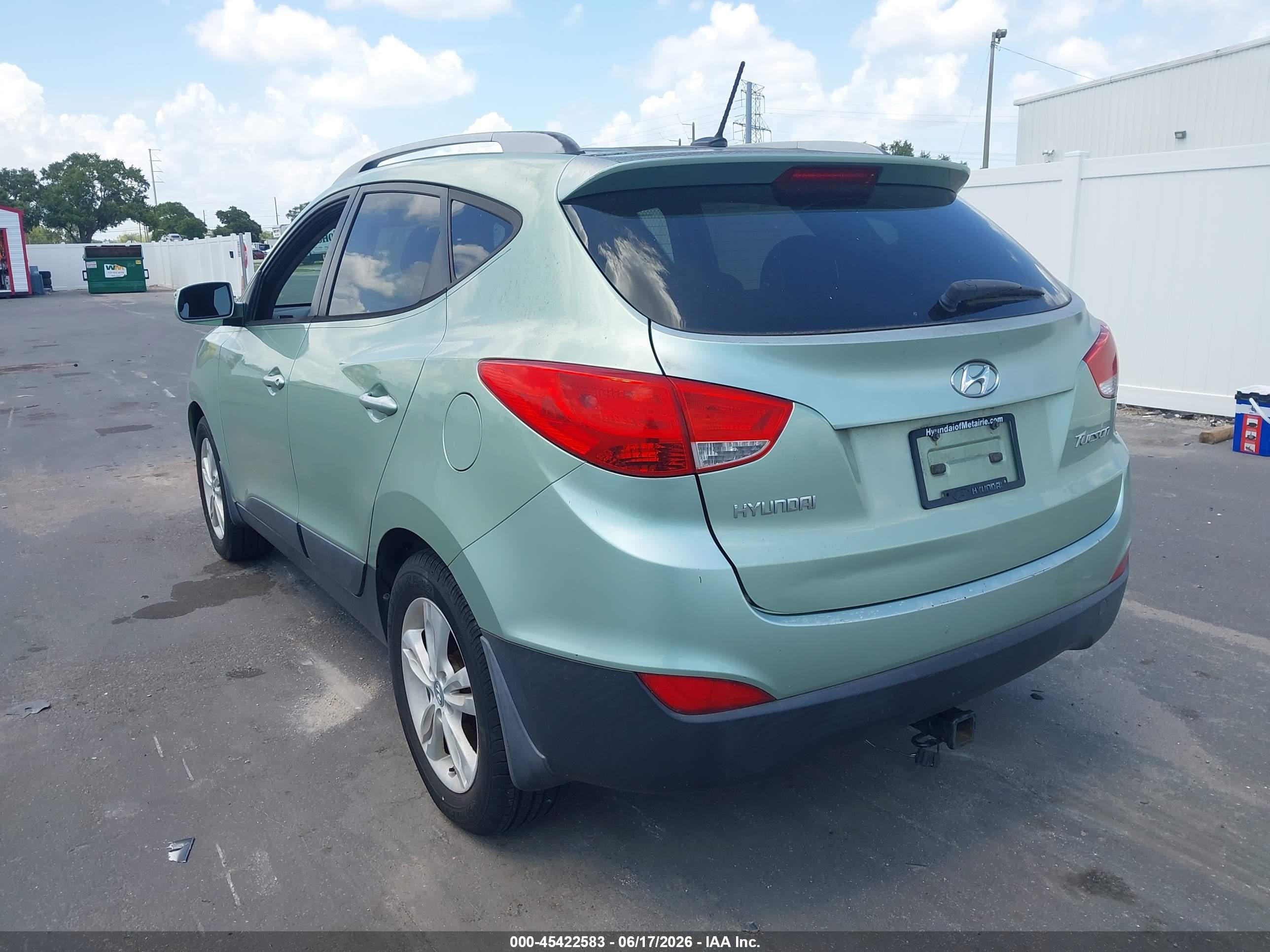 2012 Hyundai Tucson Gls Green vin: KM8JU3AC6CU339664