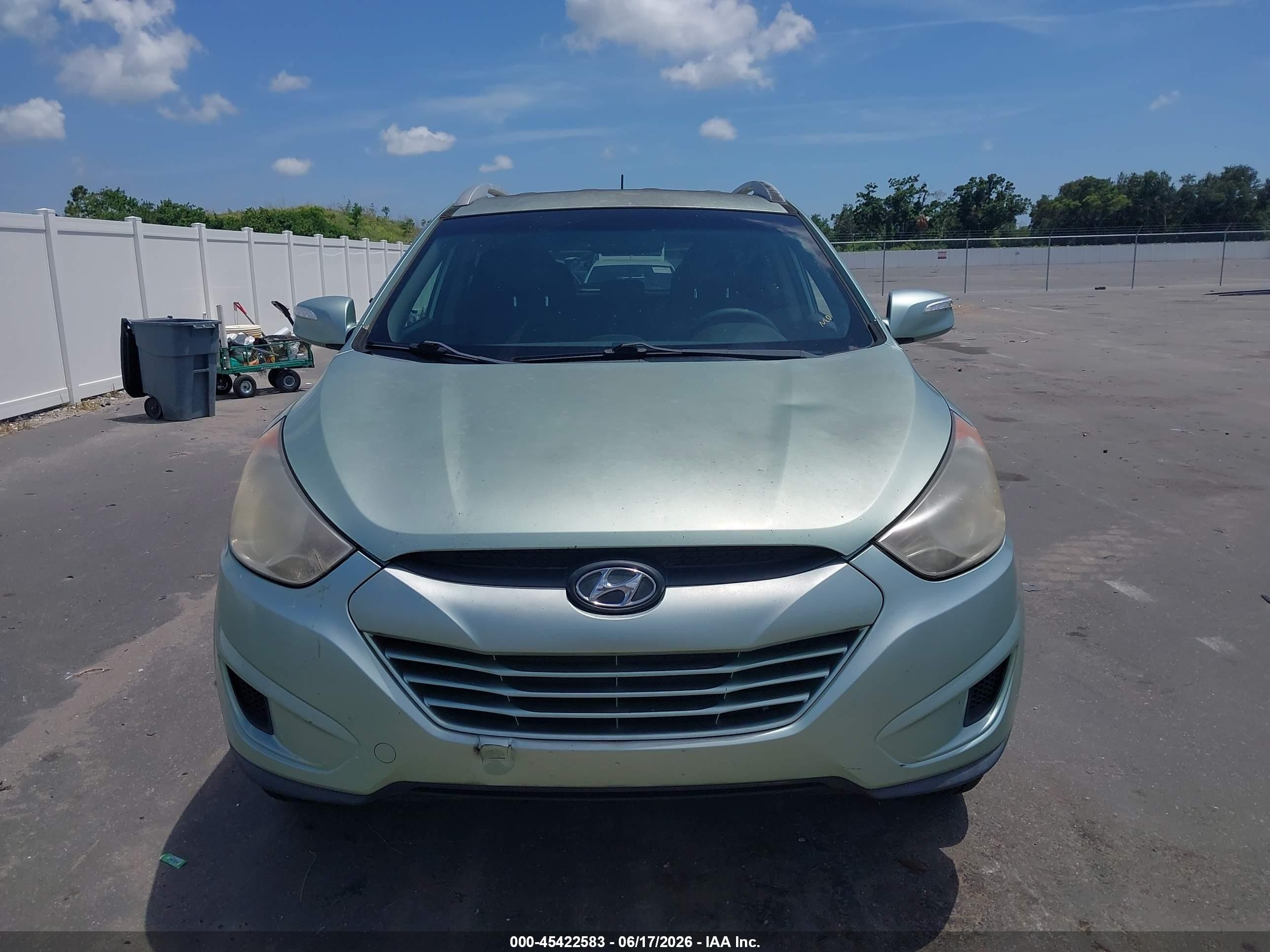 2012 Hyundai Tucson Gls Green vin: KM8JU3AC6CU339664