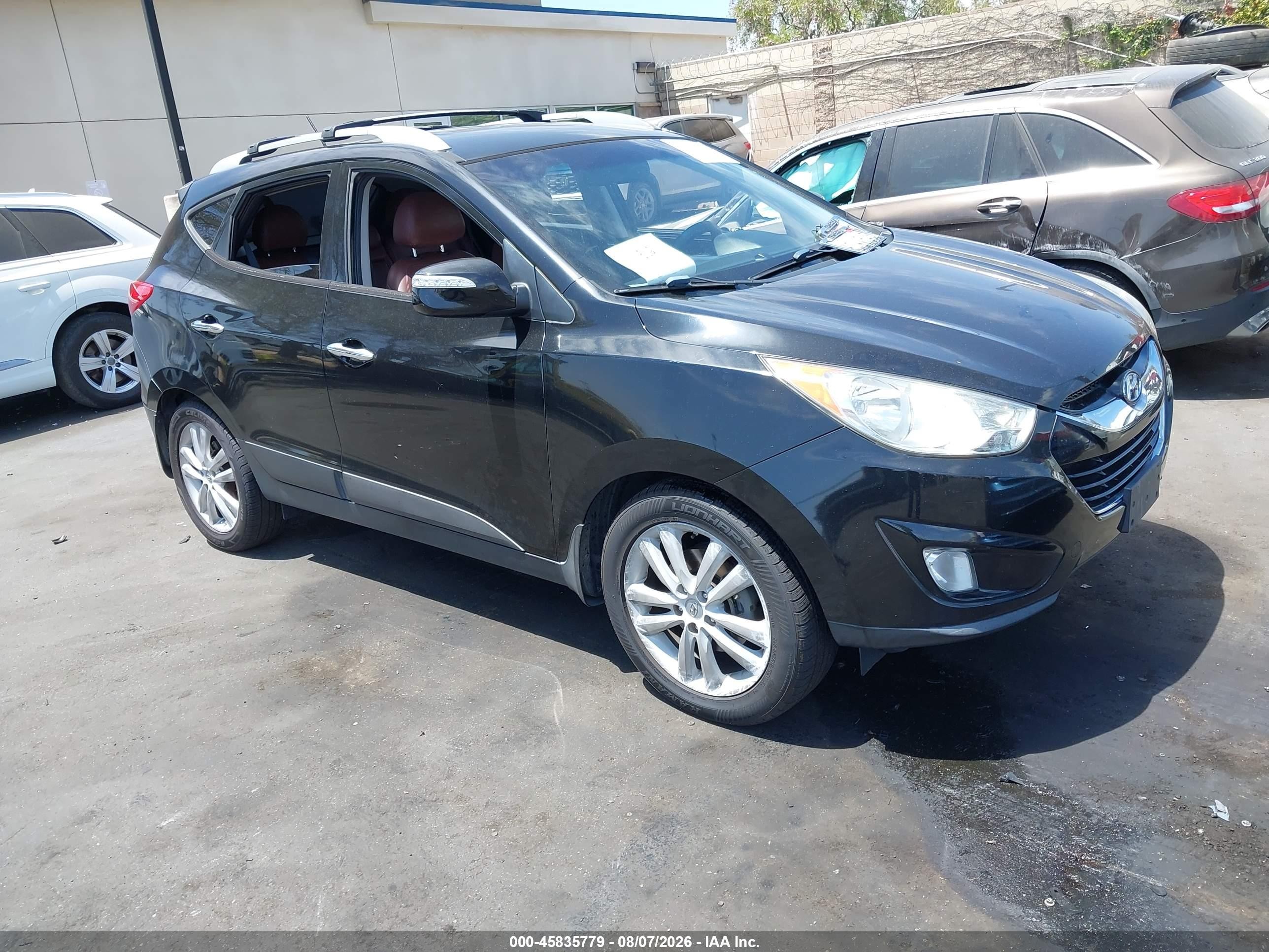 2012 Hyundai Tucson Limited Black vin: KM8JU3AC6CU360532