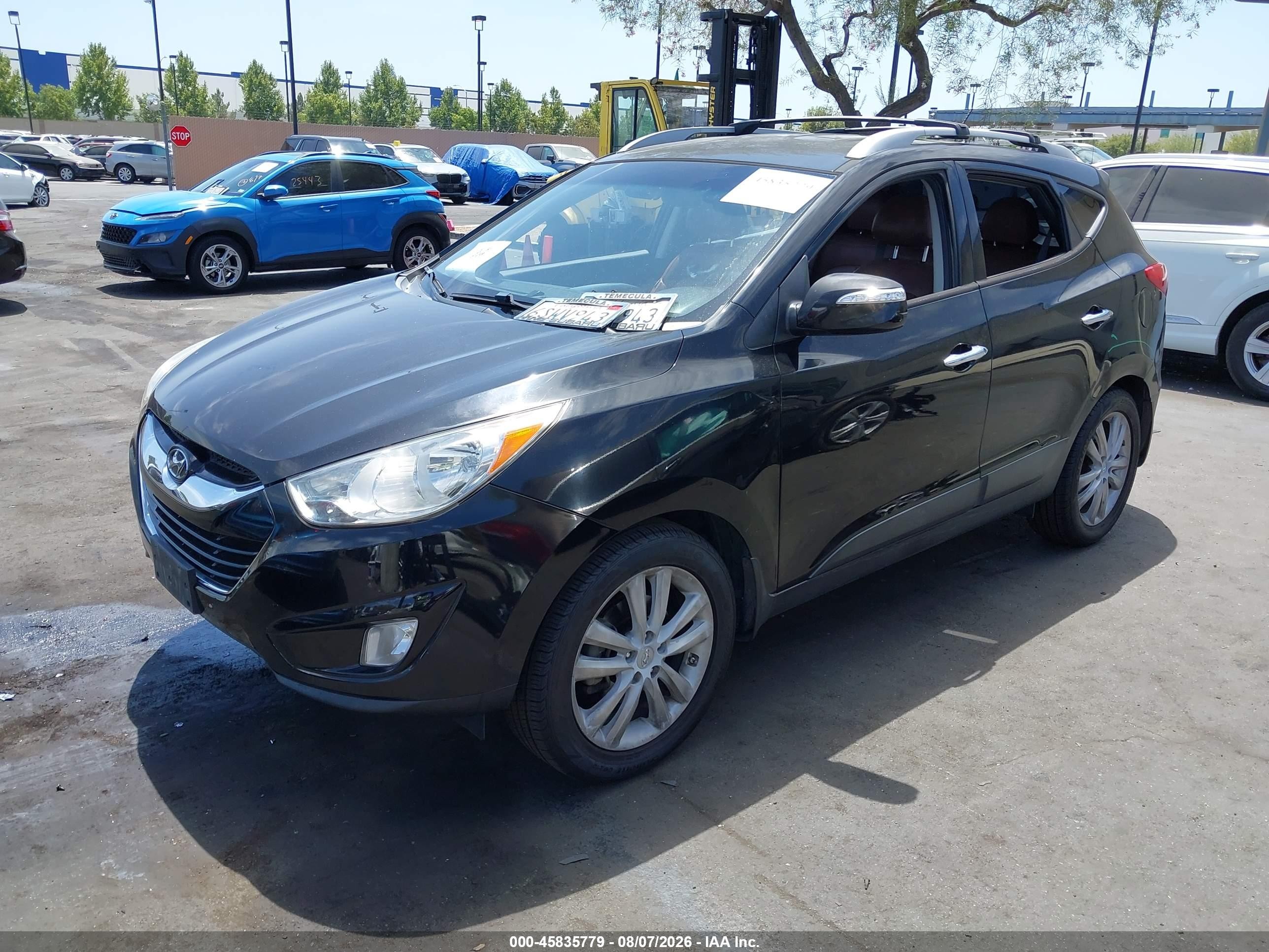 2012 Hyundai Tucson Limited Black vin: KM8JU3AC6CU360532