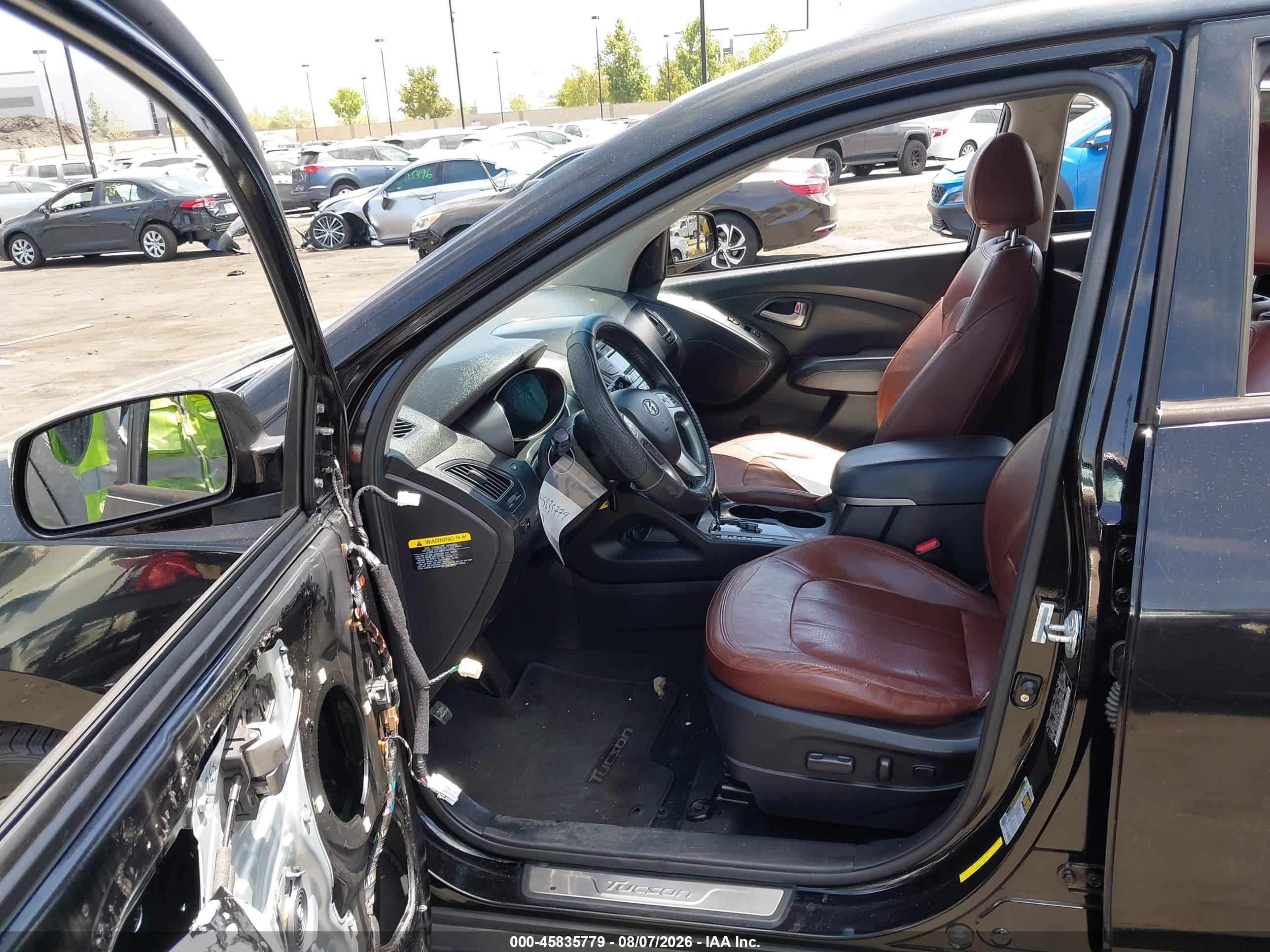 2012 Hyundai Tucson Limited Black vin: KM8JU3AC6CU360532