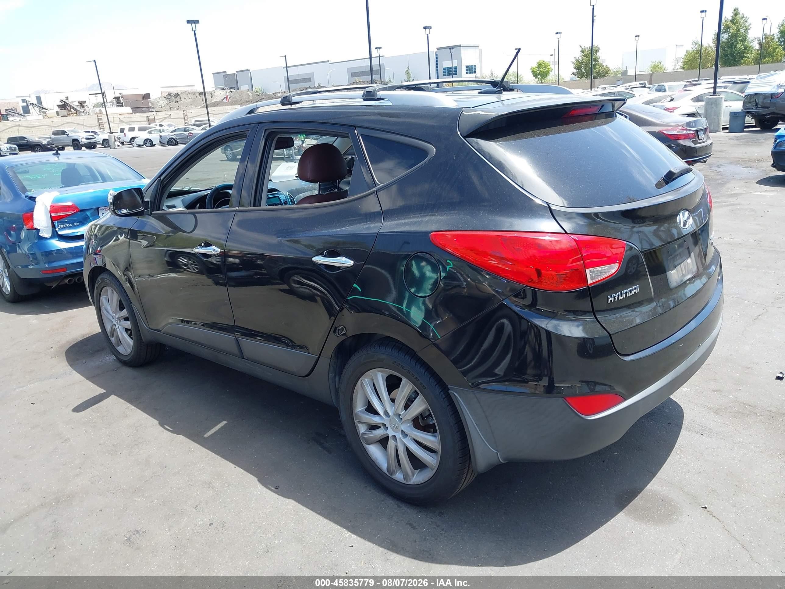 2012 Hyundai Tucson Limited Black vin: KM8JU3AC6CU360532