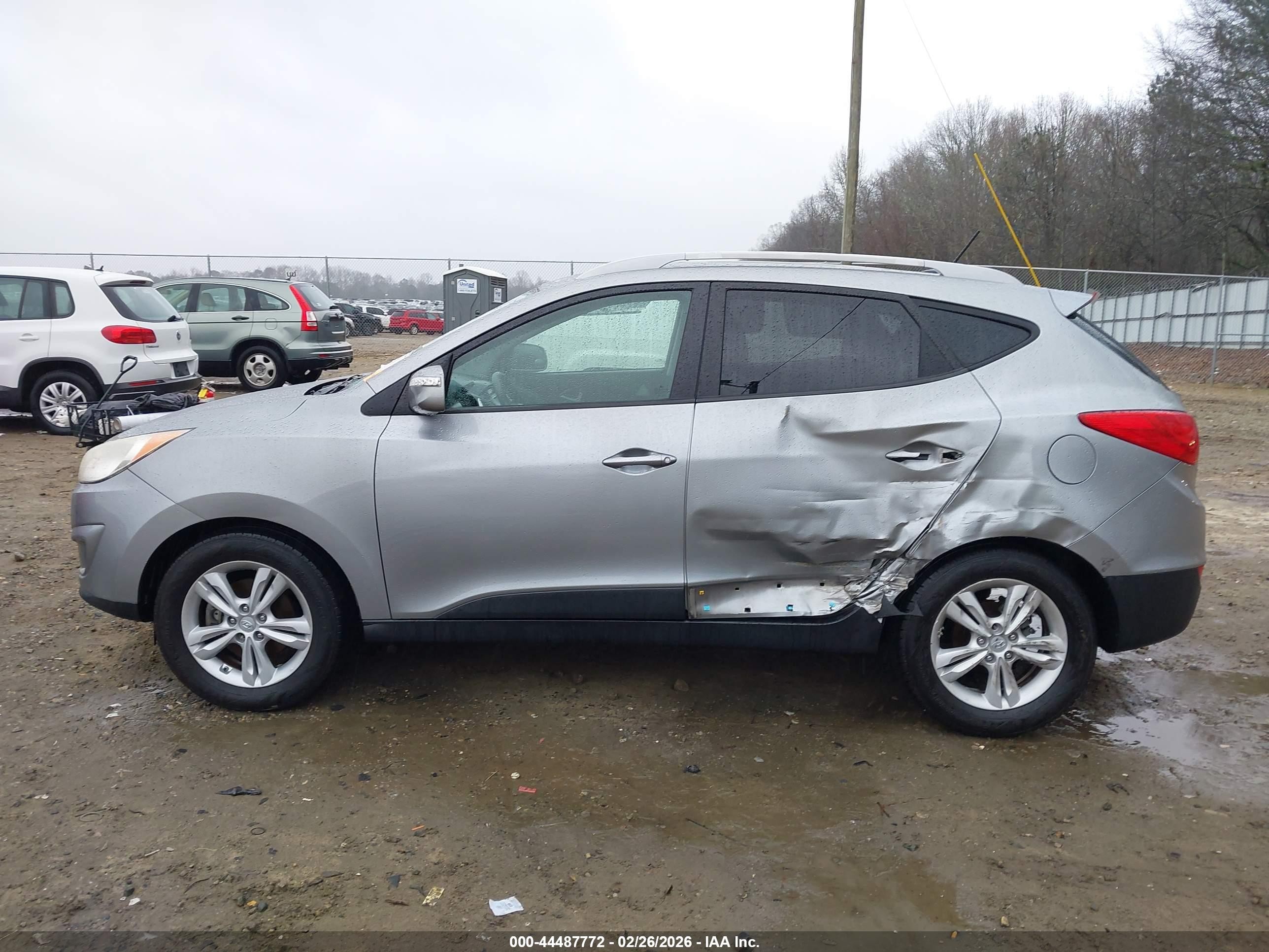 2012 Hyundai Tucson Gls Gray vin: KM8JU3AC6CU442793