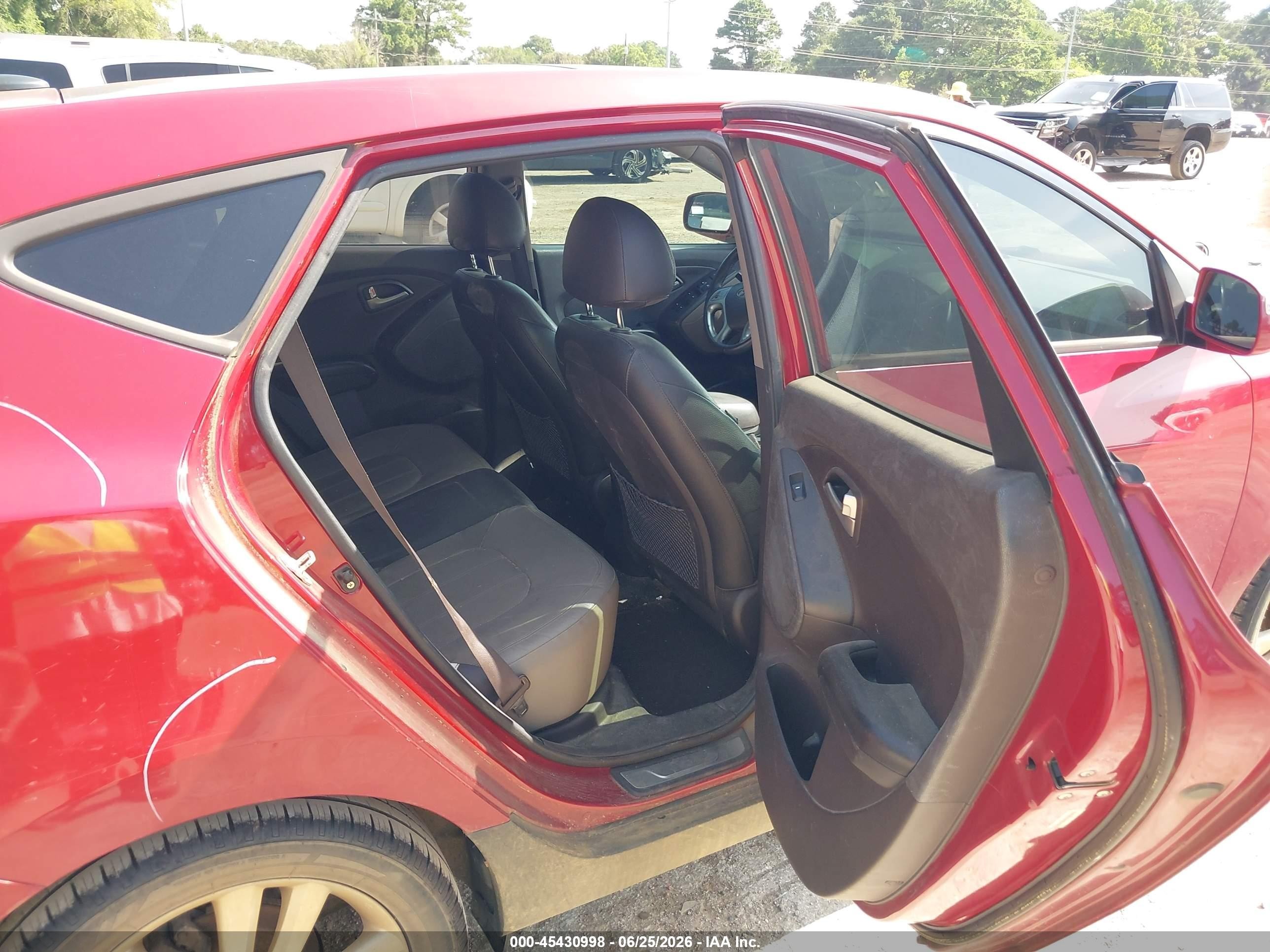 2012 Hyundai Tucson Limited Burgundy vin: KM8JU3AC6CU499849