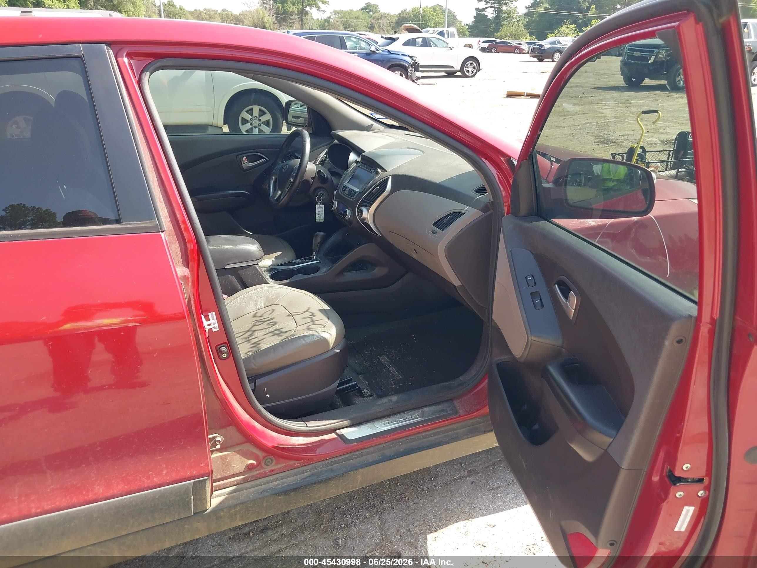 2012 Hyundai Tucson Limited Burgundy vin: KM8JU3AC6CU499849