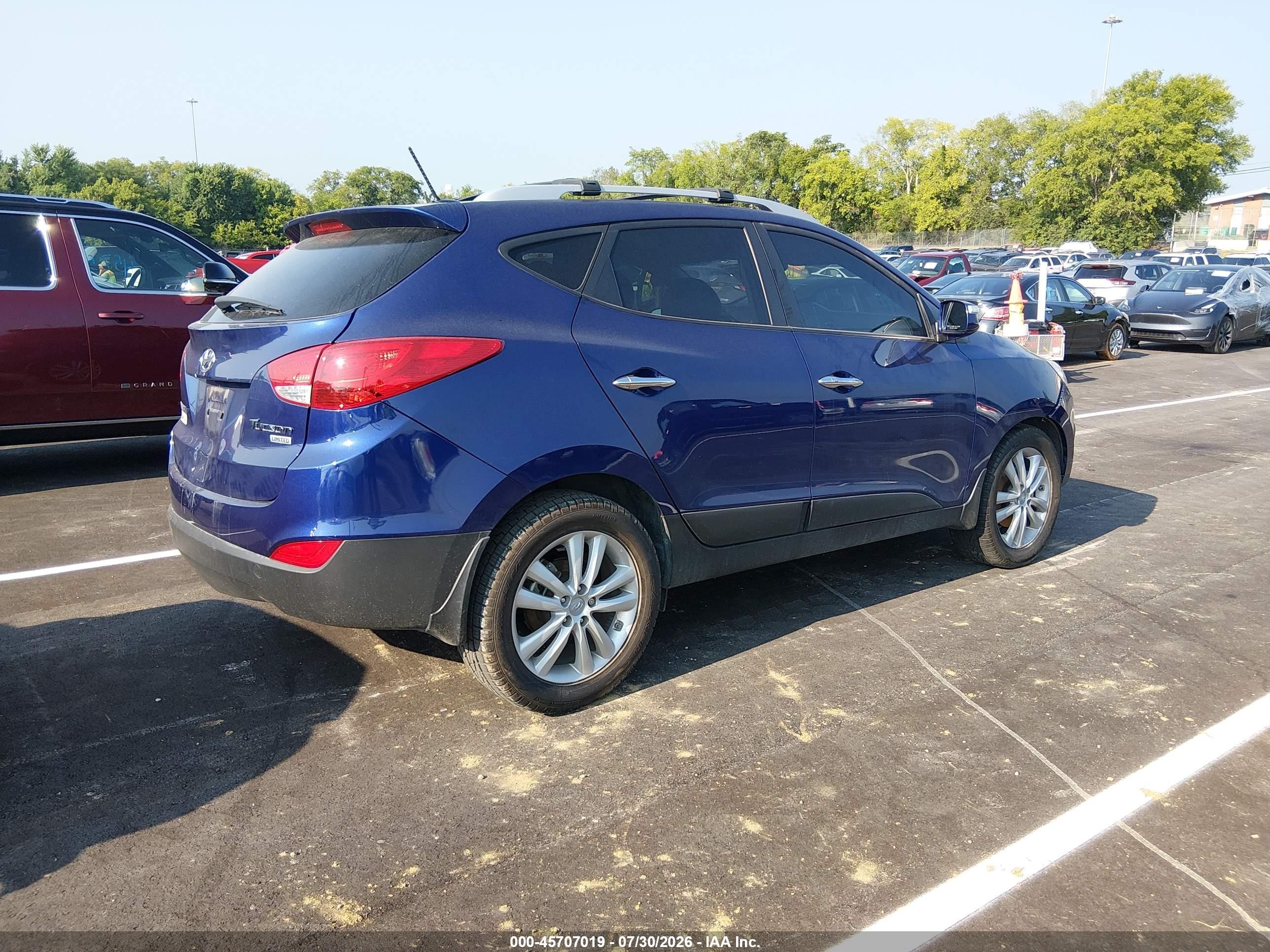 2013 Hyundai Tucson Limited Blue vin: KM8JU3AC6DU567763