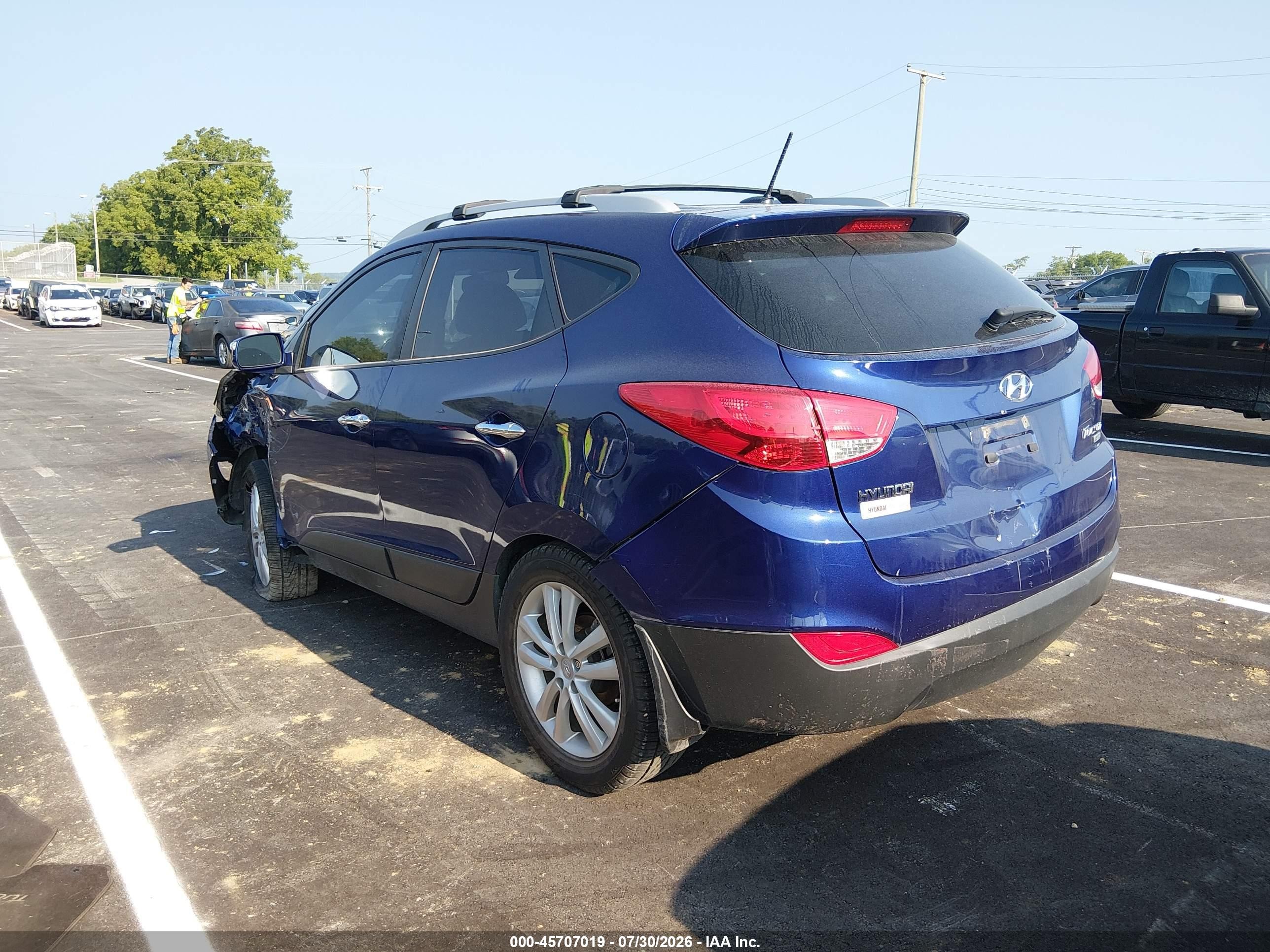 2013 Hyundai Tucson Limited Blue vin: KM8JU3AC6DU567763