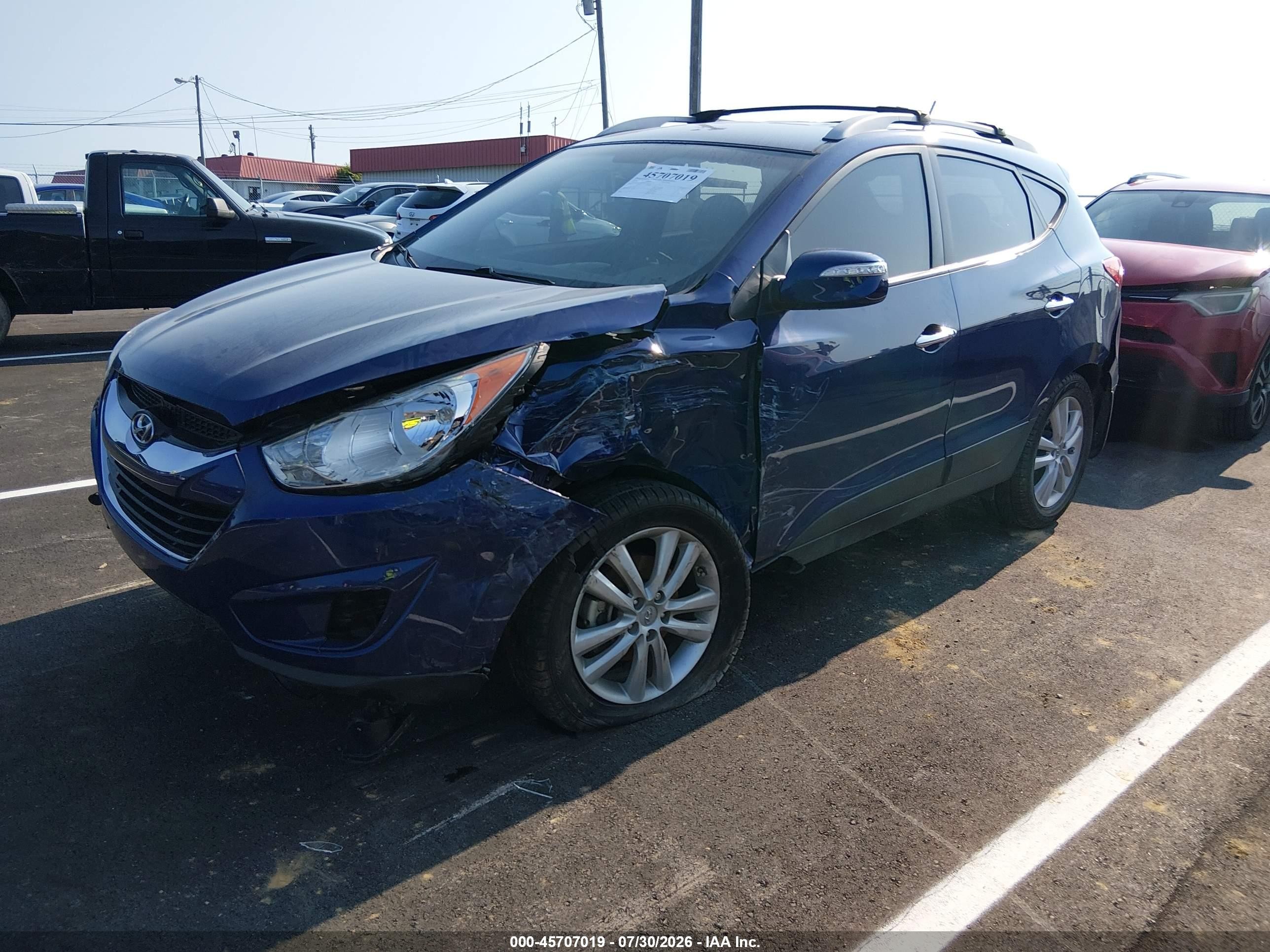 2013 Hyundai Tucson Limited Blue vin: KM8JU3AC6DU567763