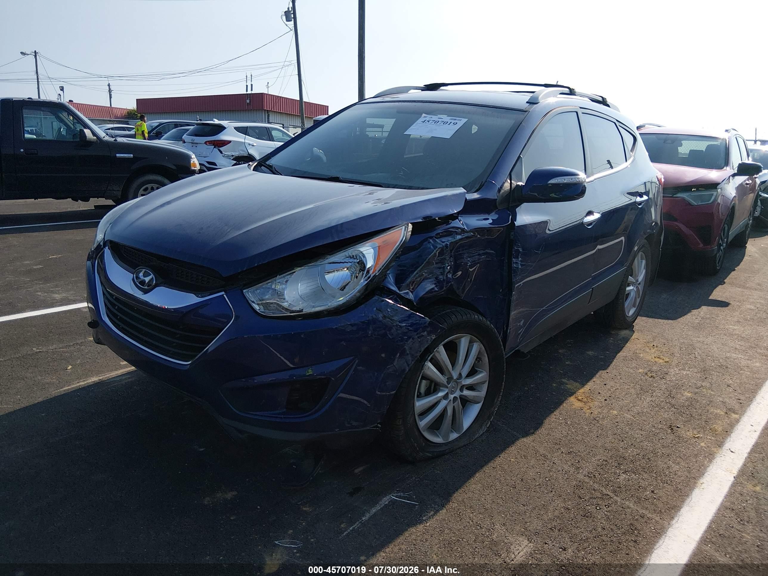 2013 Hyundai Tucson Limited Blue vin: KM8JU3AC6DU567763