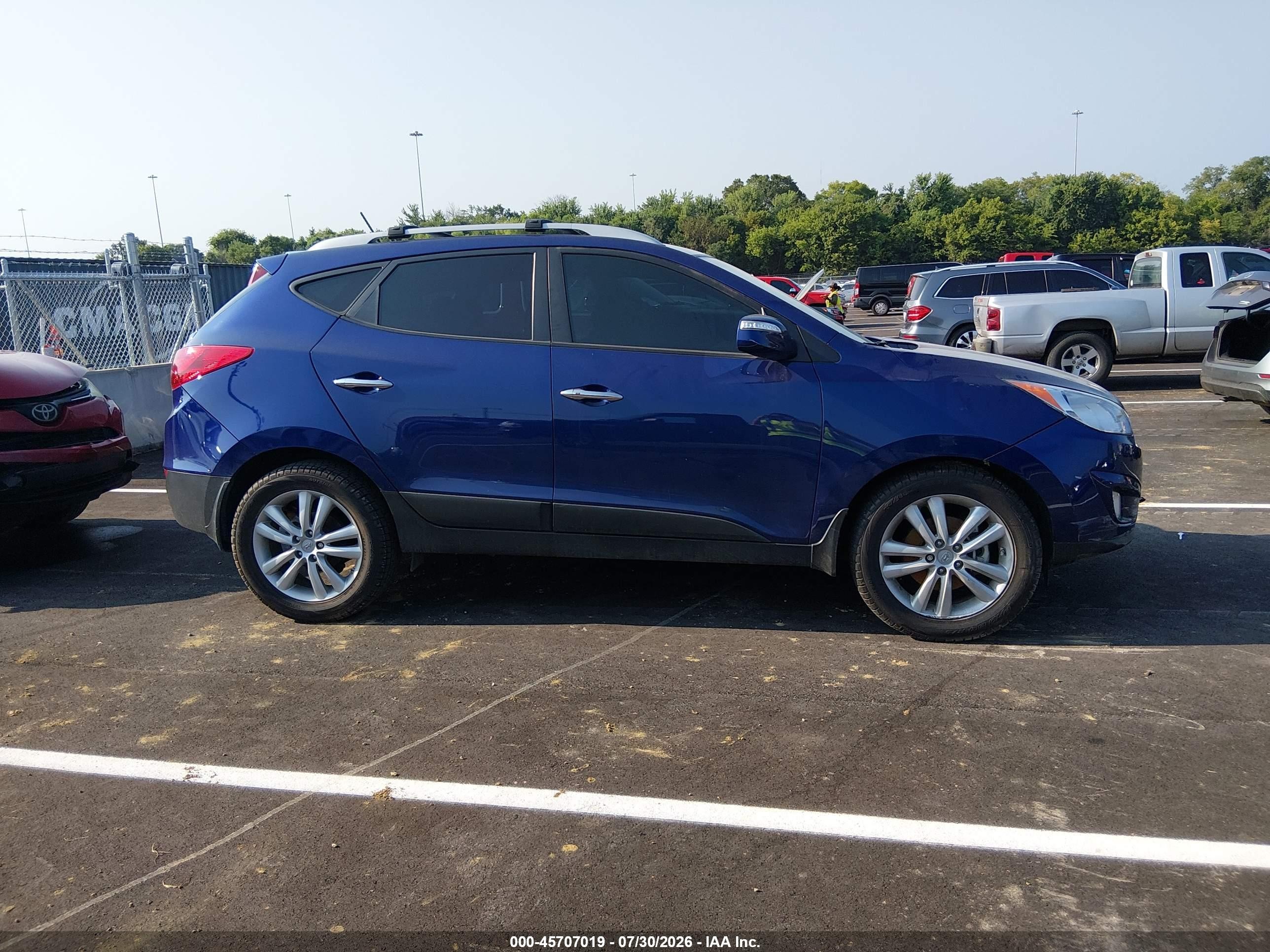 2013 Hyundai Tucson Limited Blue vin: KM8JU3AC6DU567763