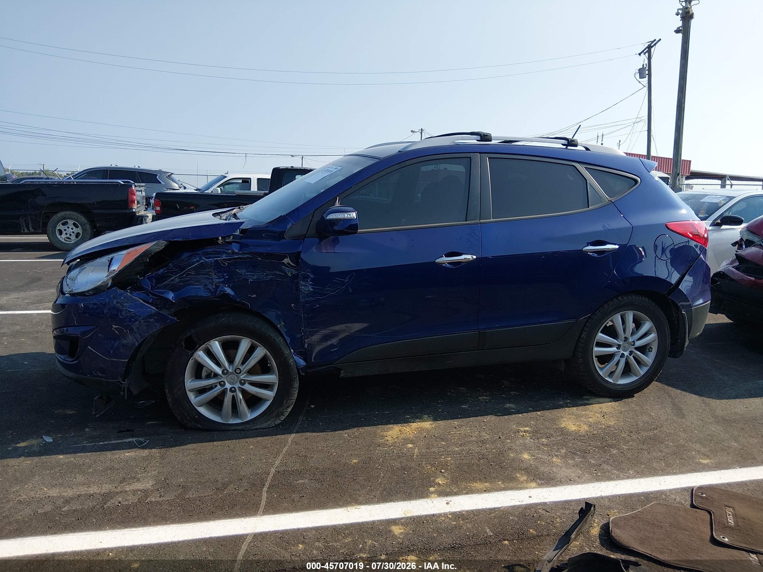 2013 Hyundai Tucson Limited Blue vin: KM8JU3AC6DU567763