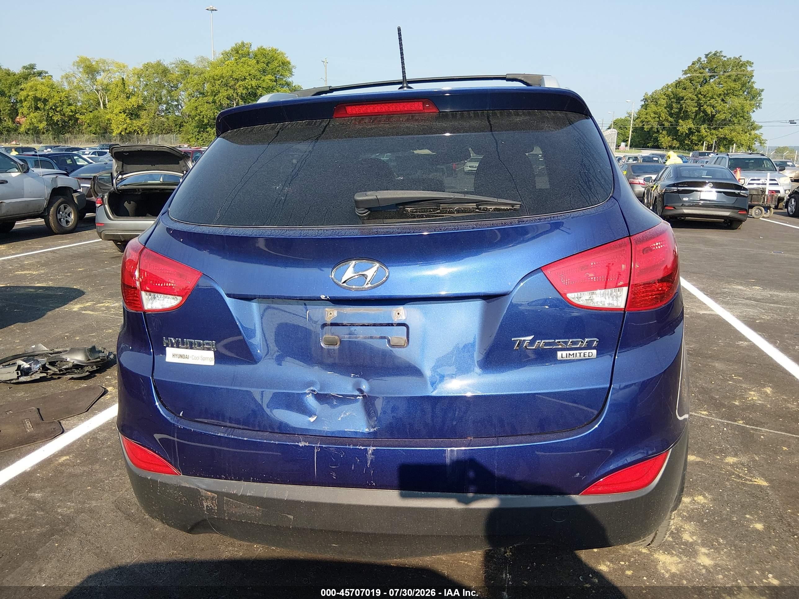 2013 Hyundai Tucson Limited Blue vin: KM8JU3AC6DU567763