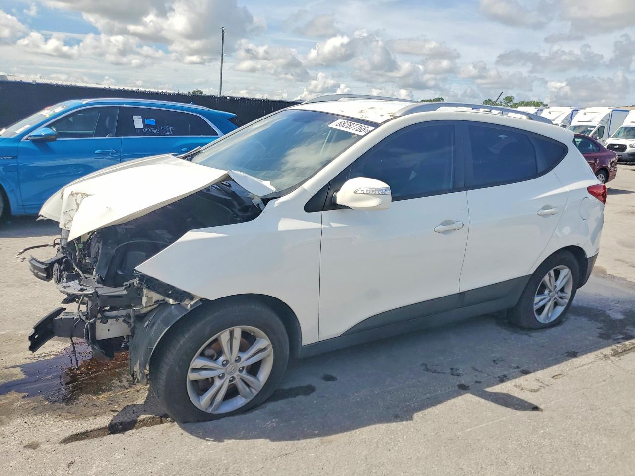 2013 Hyundai Tucson Gls White vin: KM8JU3AC6DU637858