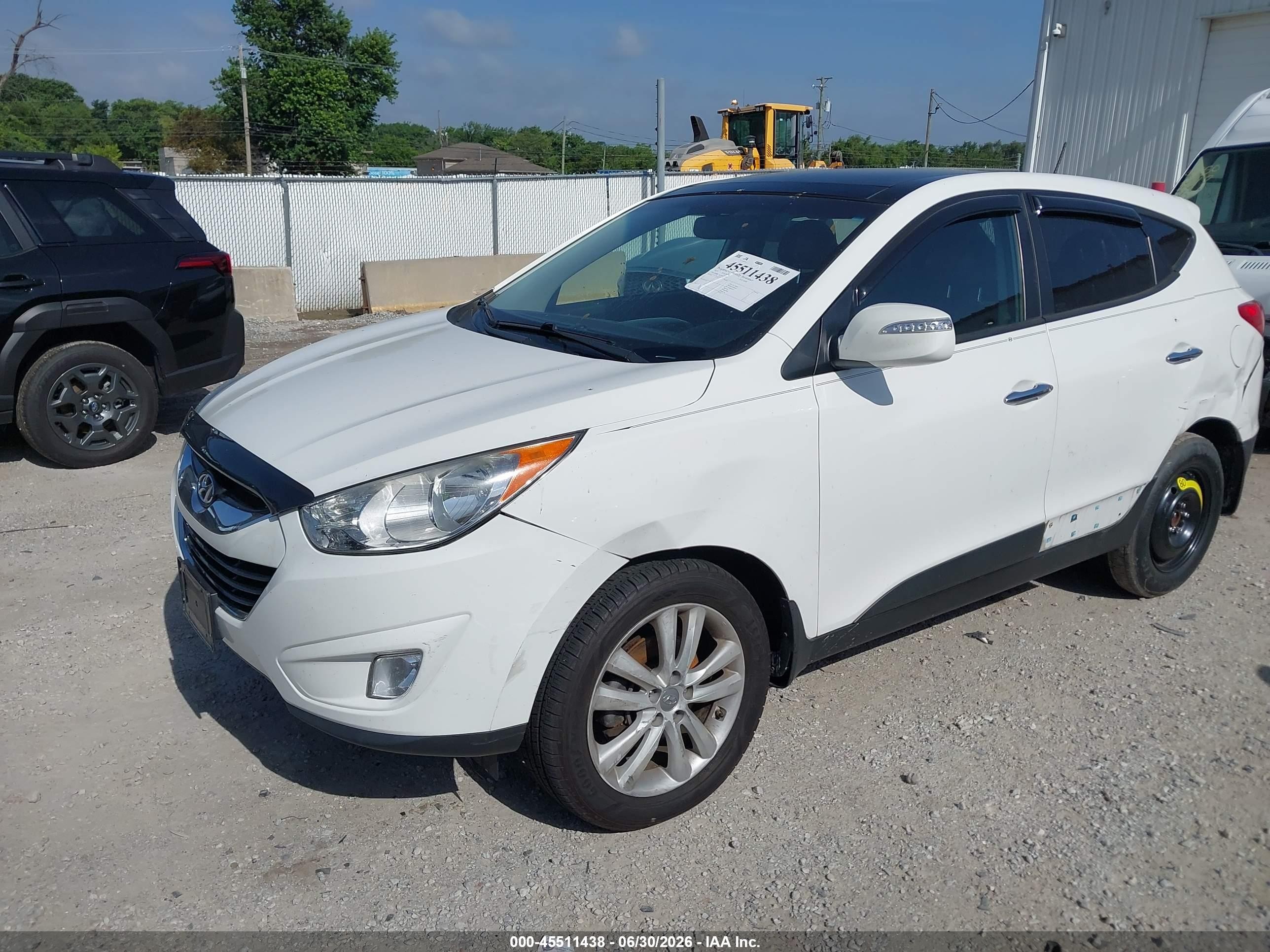 2013 Hyundai Tucson Limited Белый vin: KM8JU3AC6DU685313