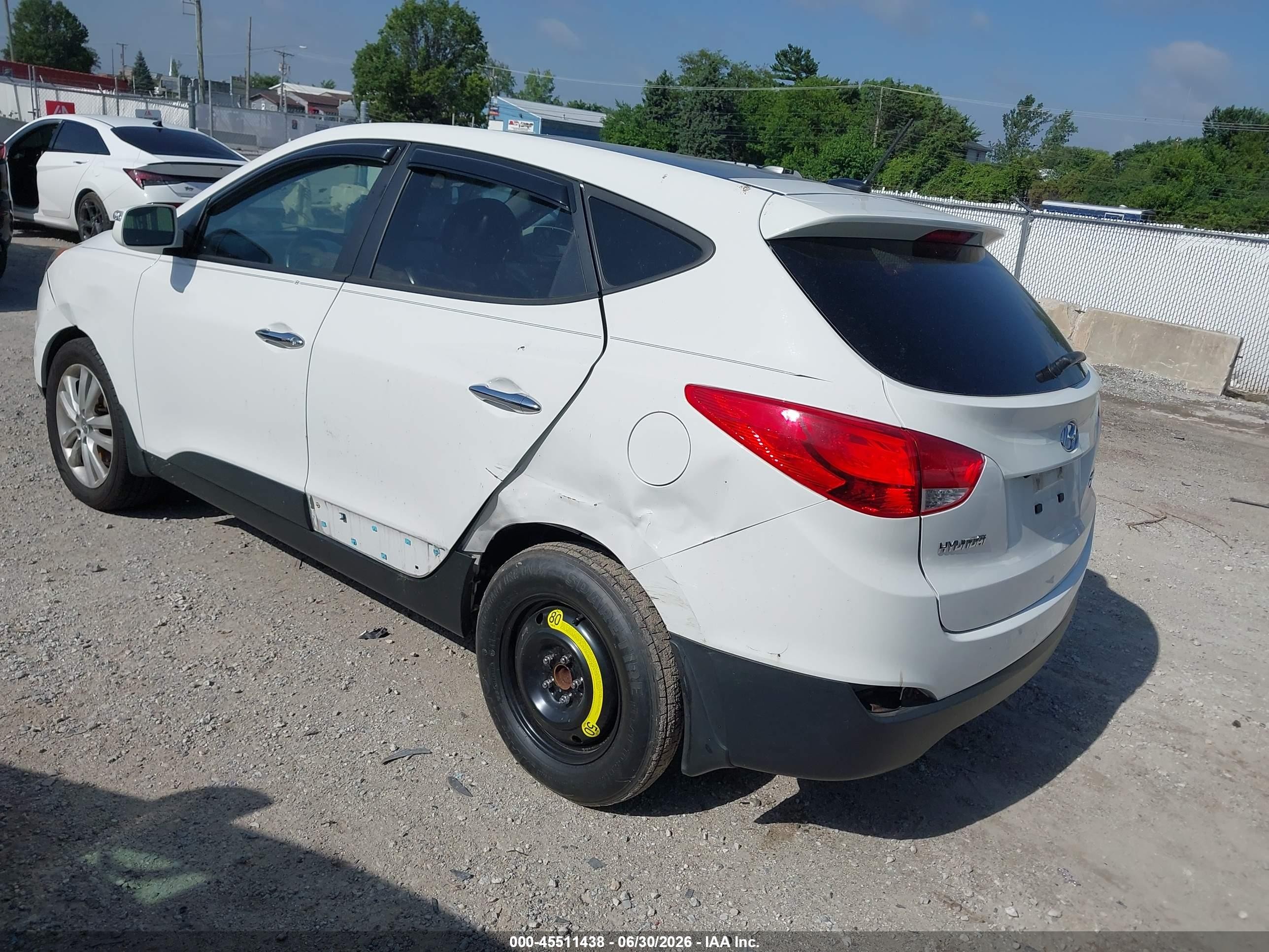 2013 Hyundai Tucson Limited Белый vin: KM8JU3AC6DU685313