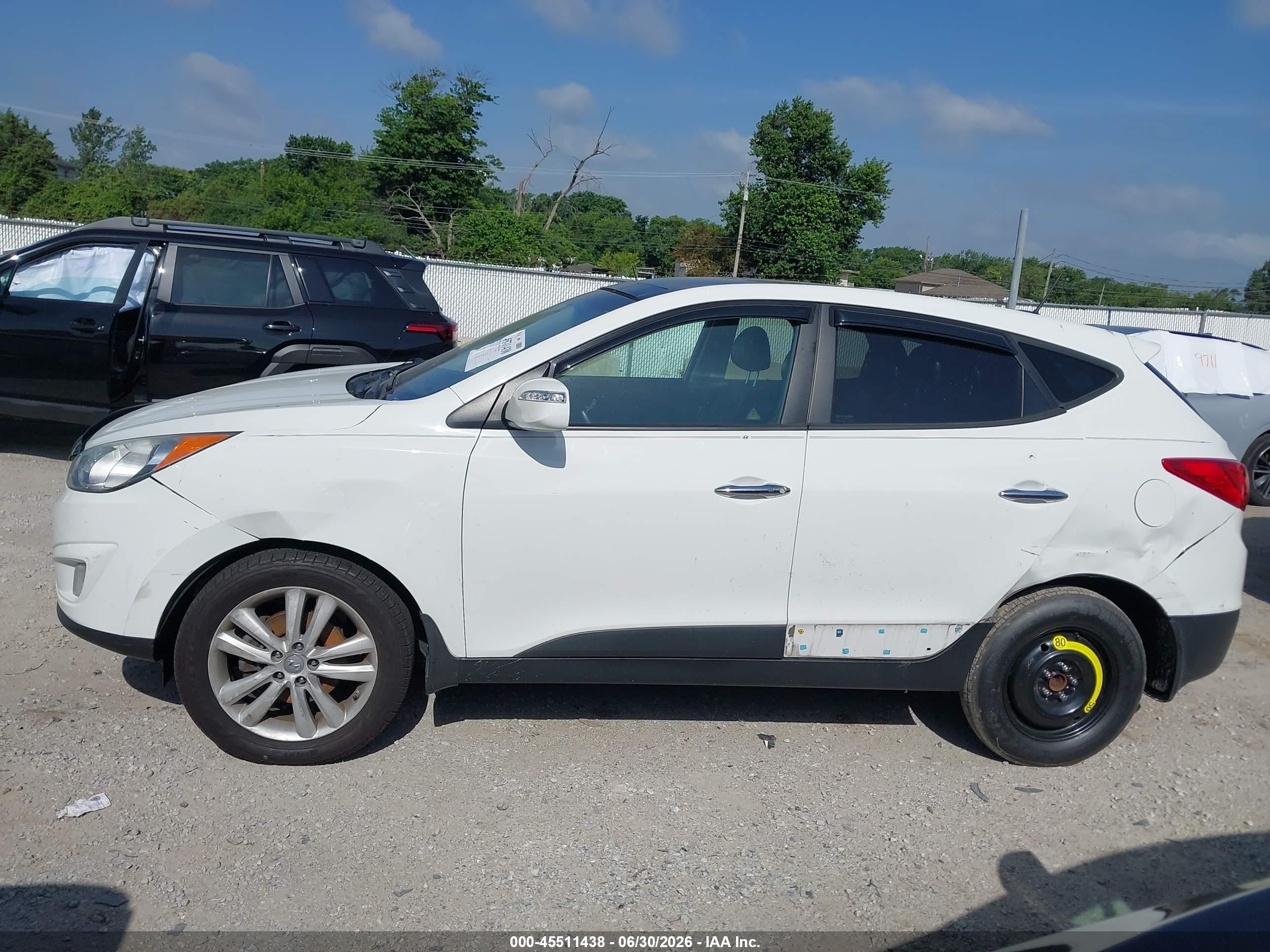 2013 Hyundai Tucson Limited Белый vin: KM8JU3AC6DU685313