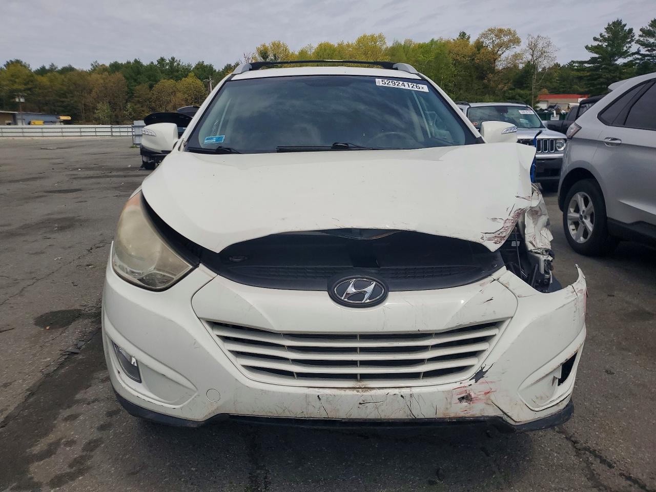 2013 Hyundai Tucson Gls White vin: KM8JU3AC6DU695744
