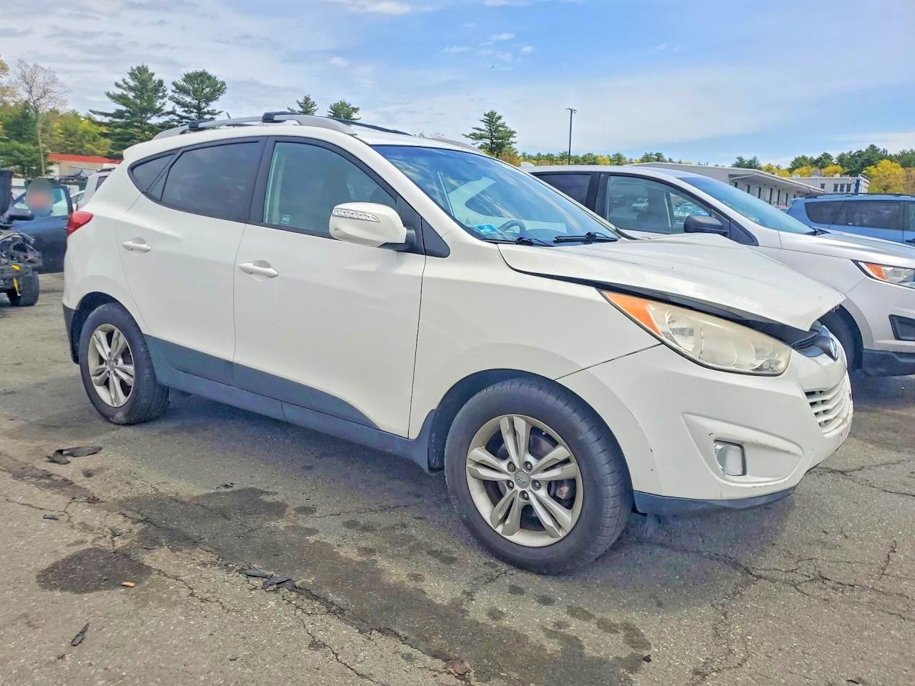 2013 Hyundai Tucson Gls White vin: KM8JU3AC6DU695744