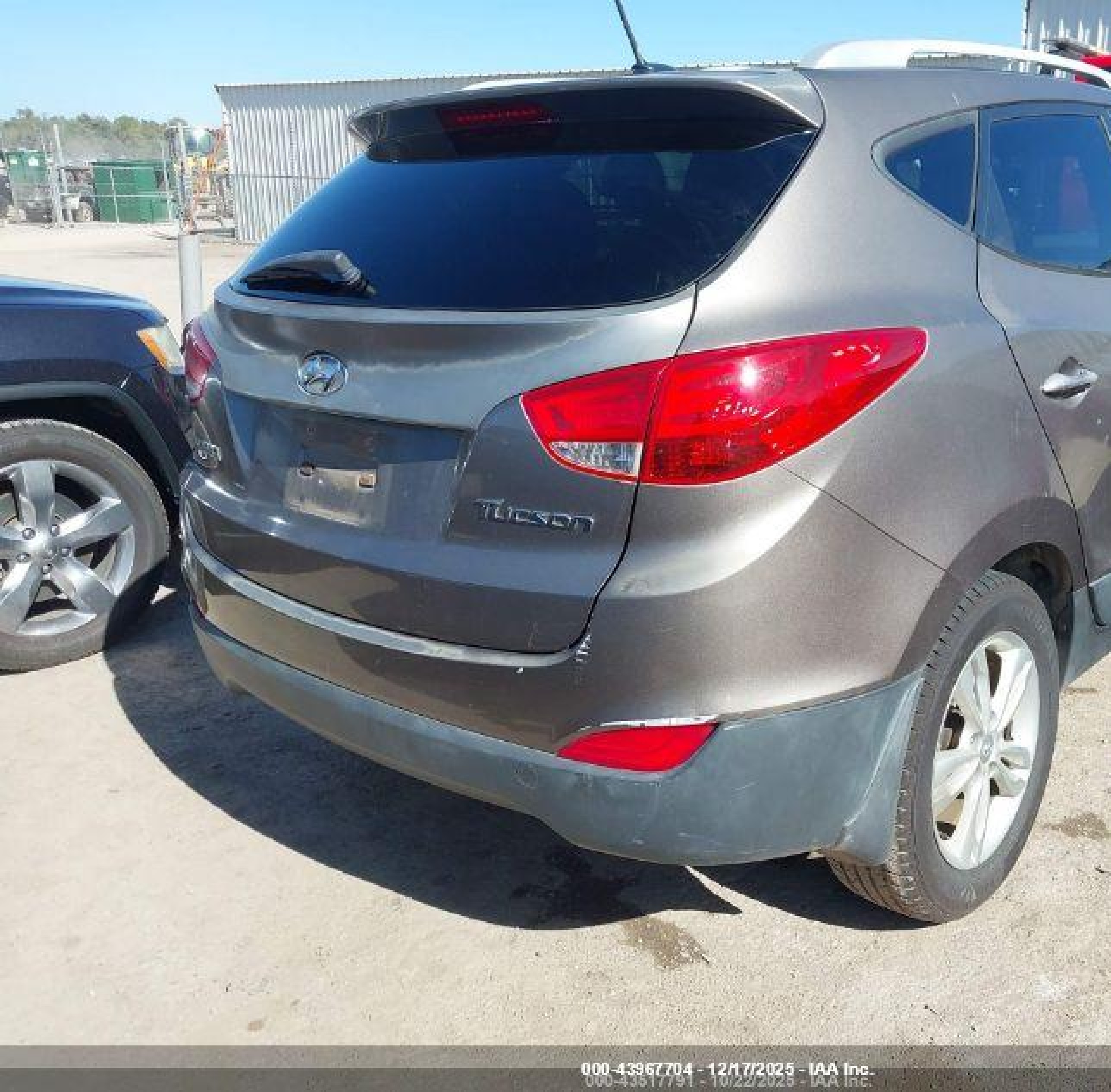 2011 Hyundai Tucson Gls Gray vin: KM8JU3AC7BU125653