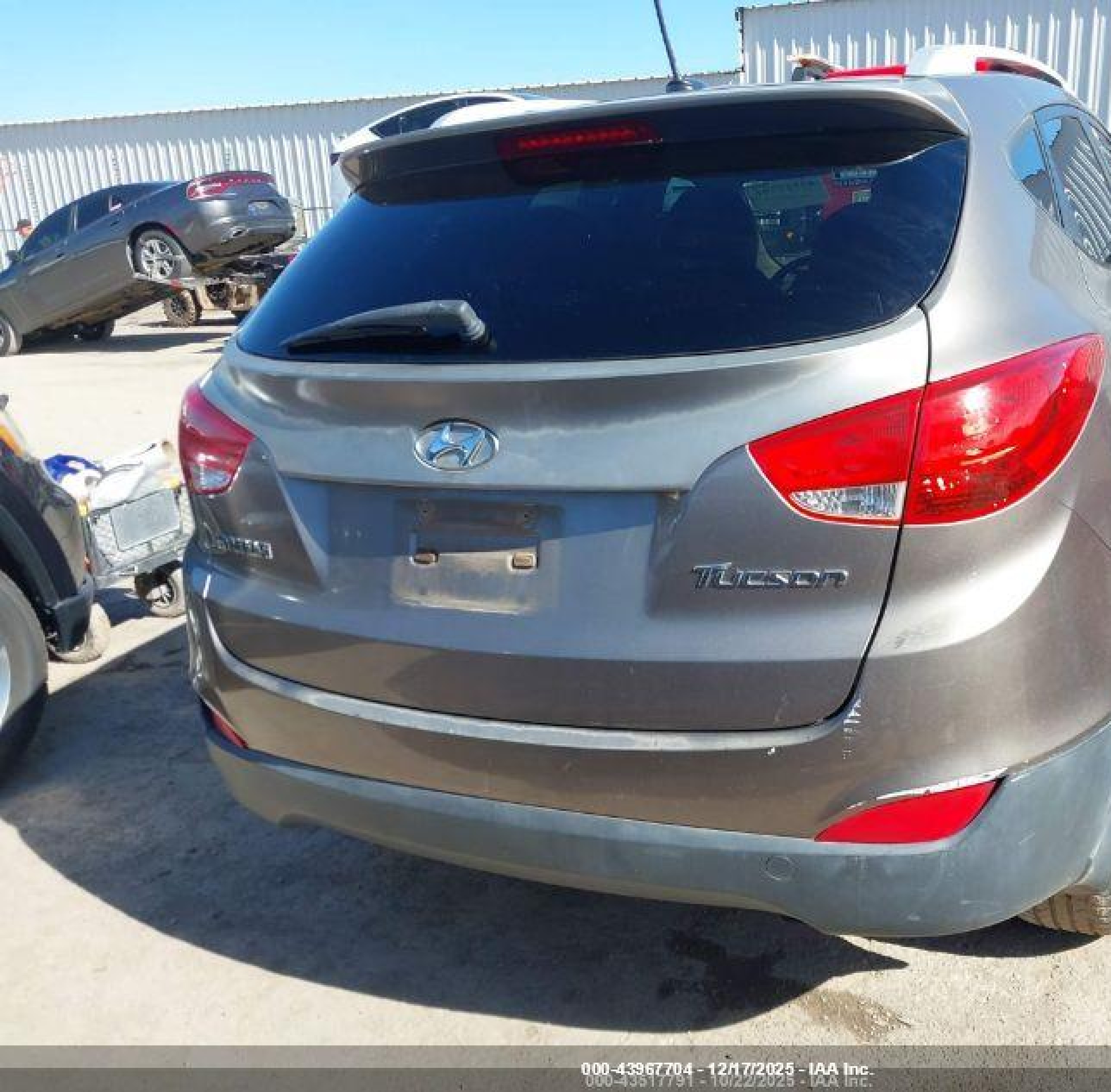 2011 Hyundai Tucson Gls Gray vin: KM8JU3AC7BU125653