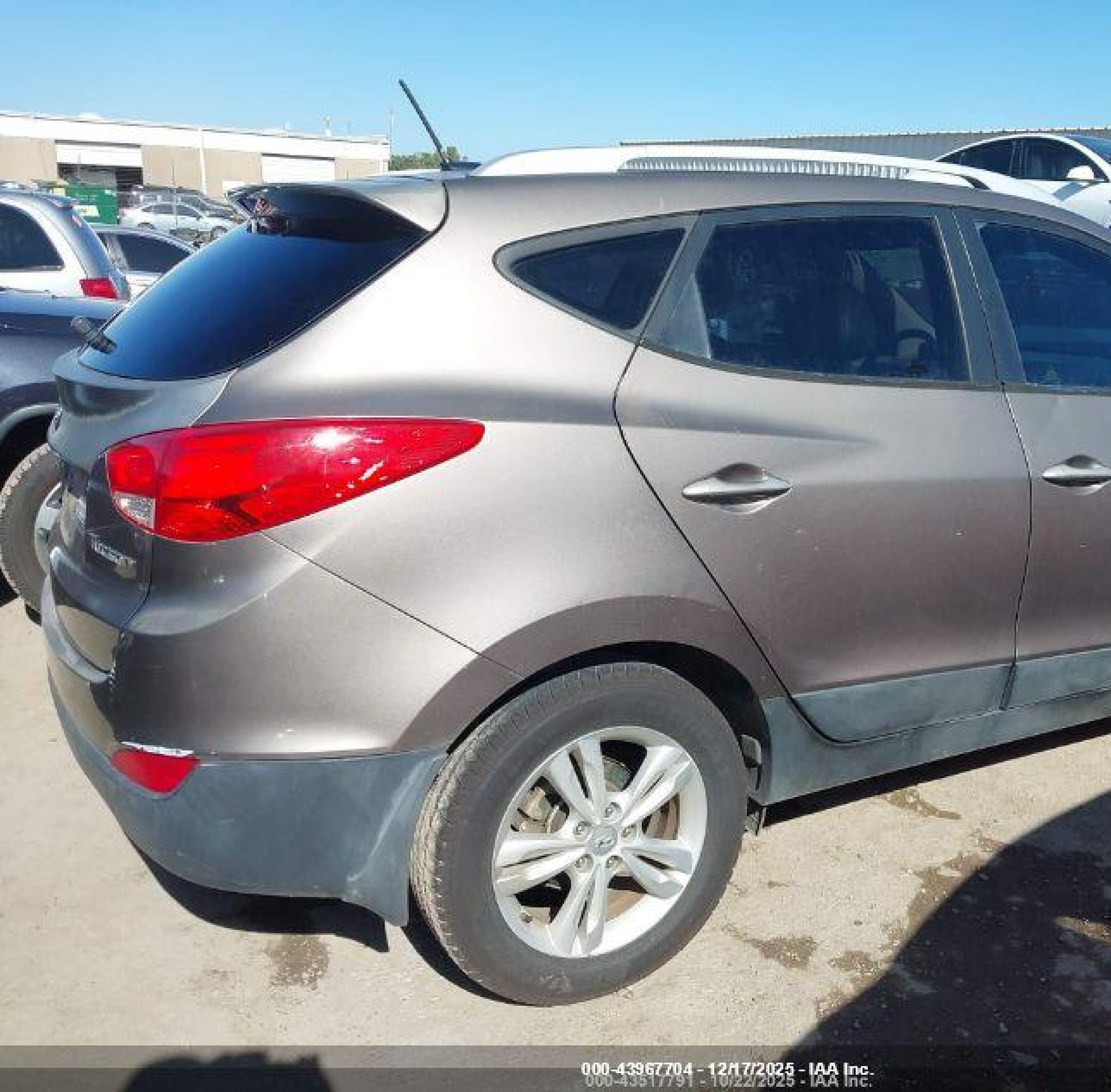2011 Hyundai Tucson Gls Gray vin: KM8JU3AC7BU125653