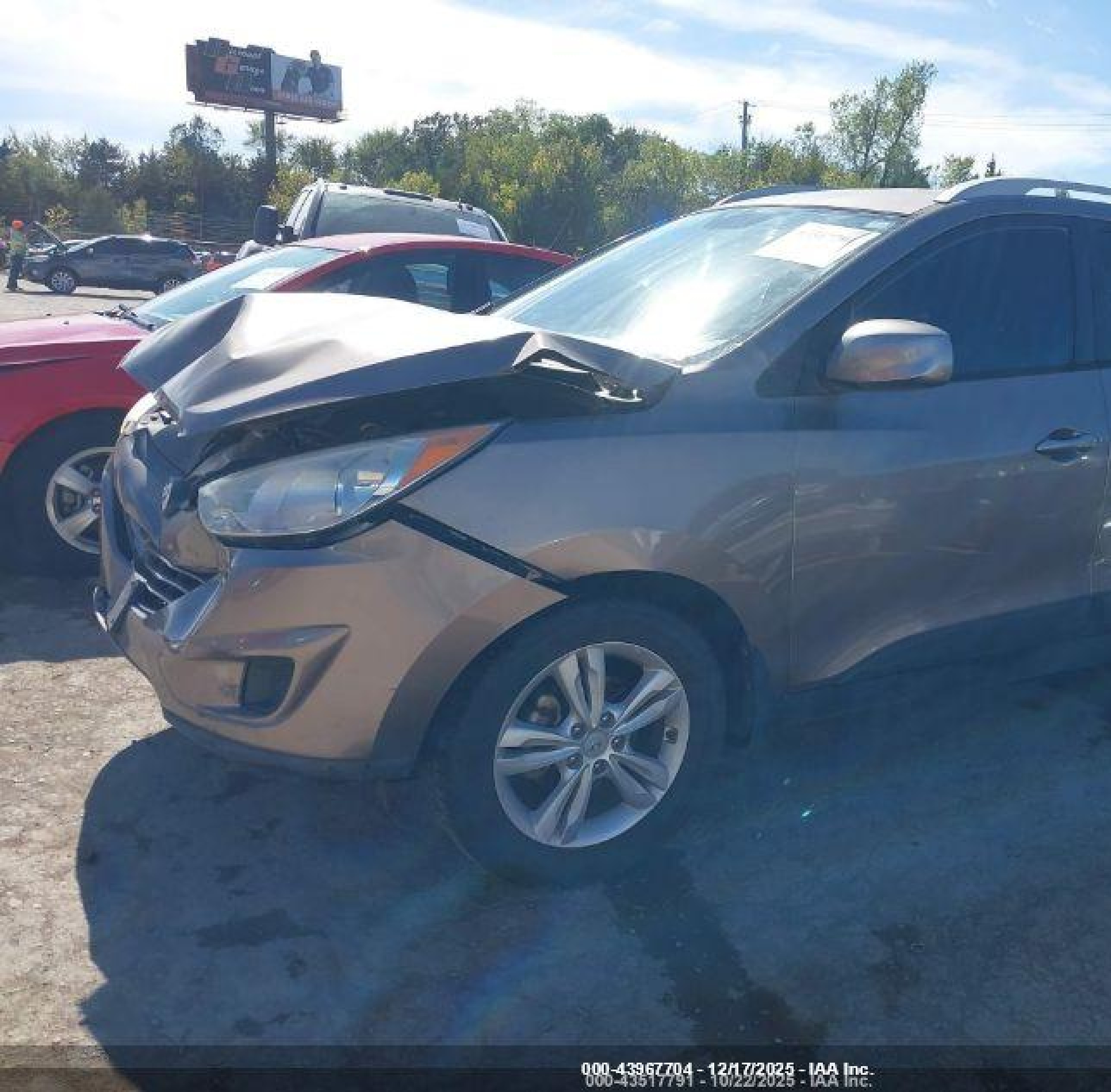 2011 Hyundai Tucson Gls Gray vin: KM8JU3AC7BU125653