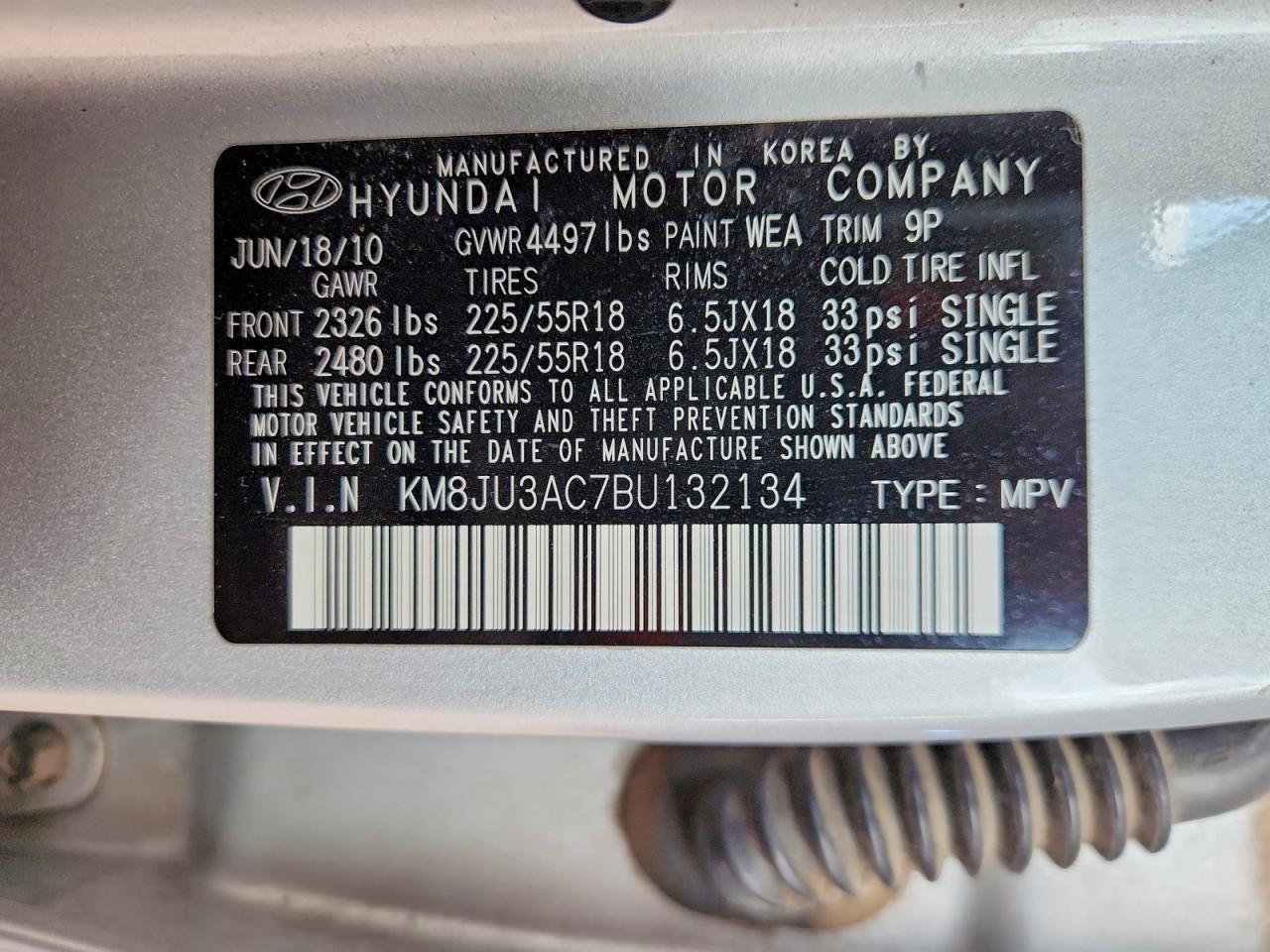 2011 Hyundai Tucson Limited Silver vin: KM8JU3AC7BU132134