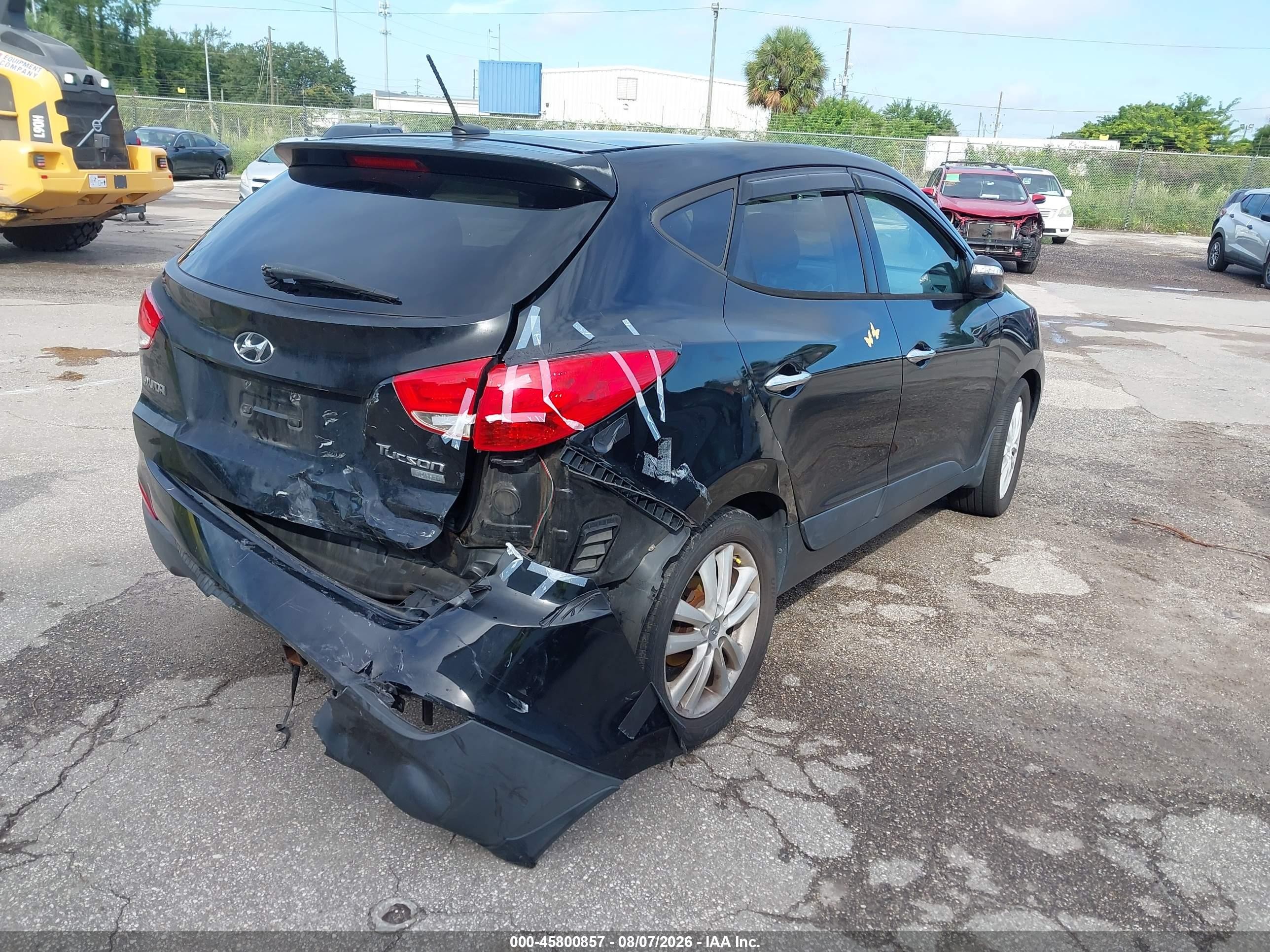 2011 Hyundai Tucson Limited Black vin: KM8JU3AC7BU188347