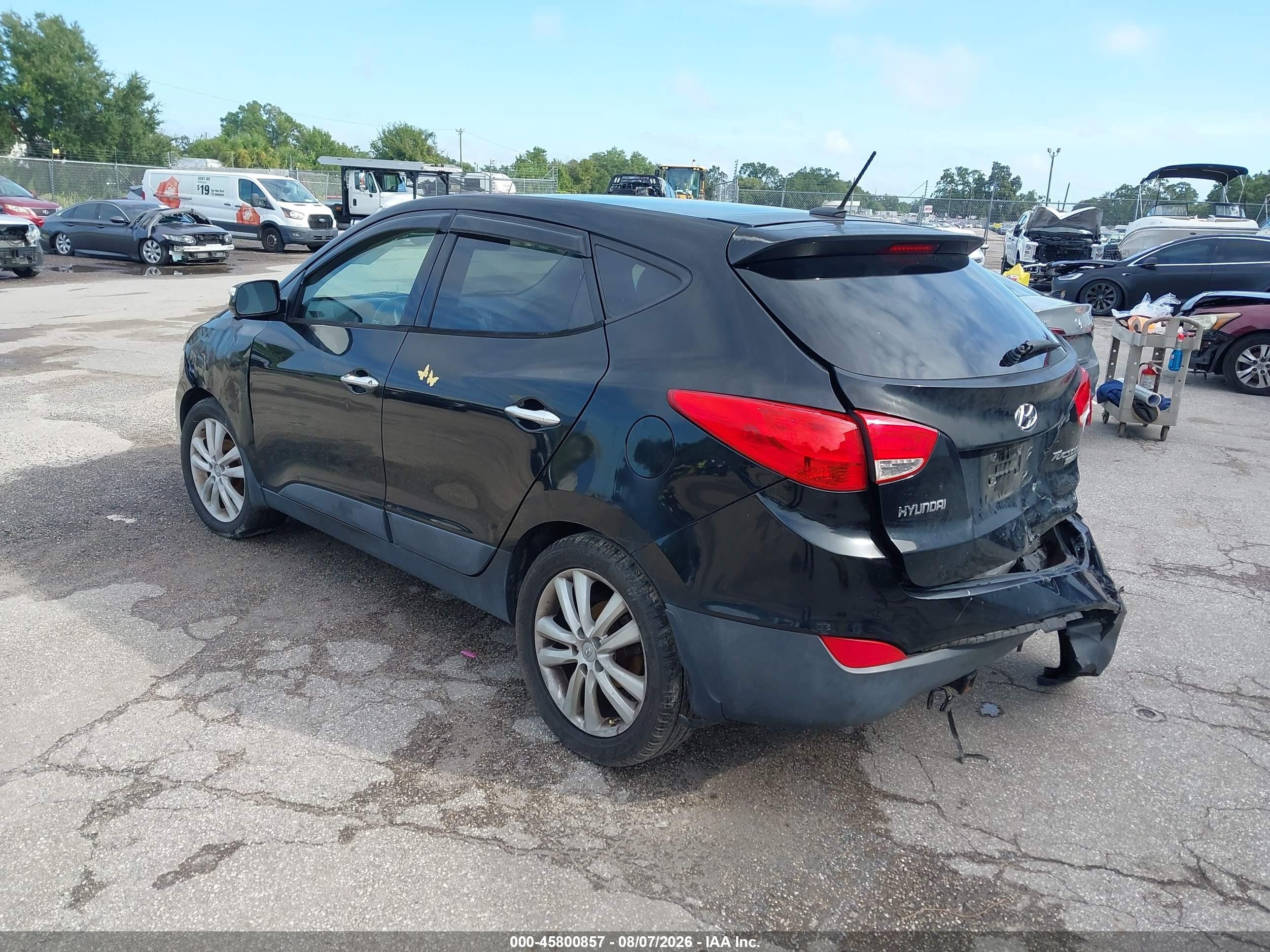 2011 Hyundai Tucson Limited Black vin: KM8JU3AC7BU188347