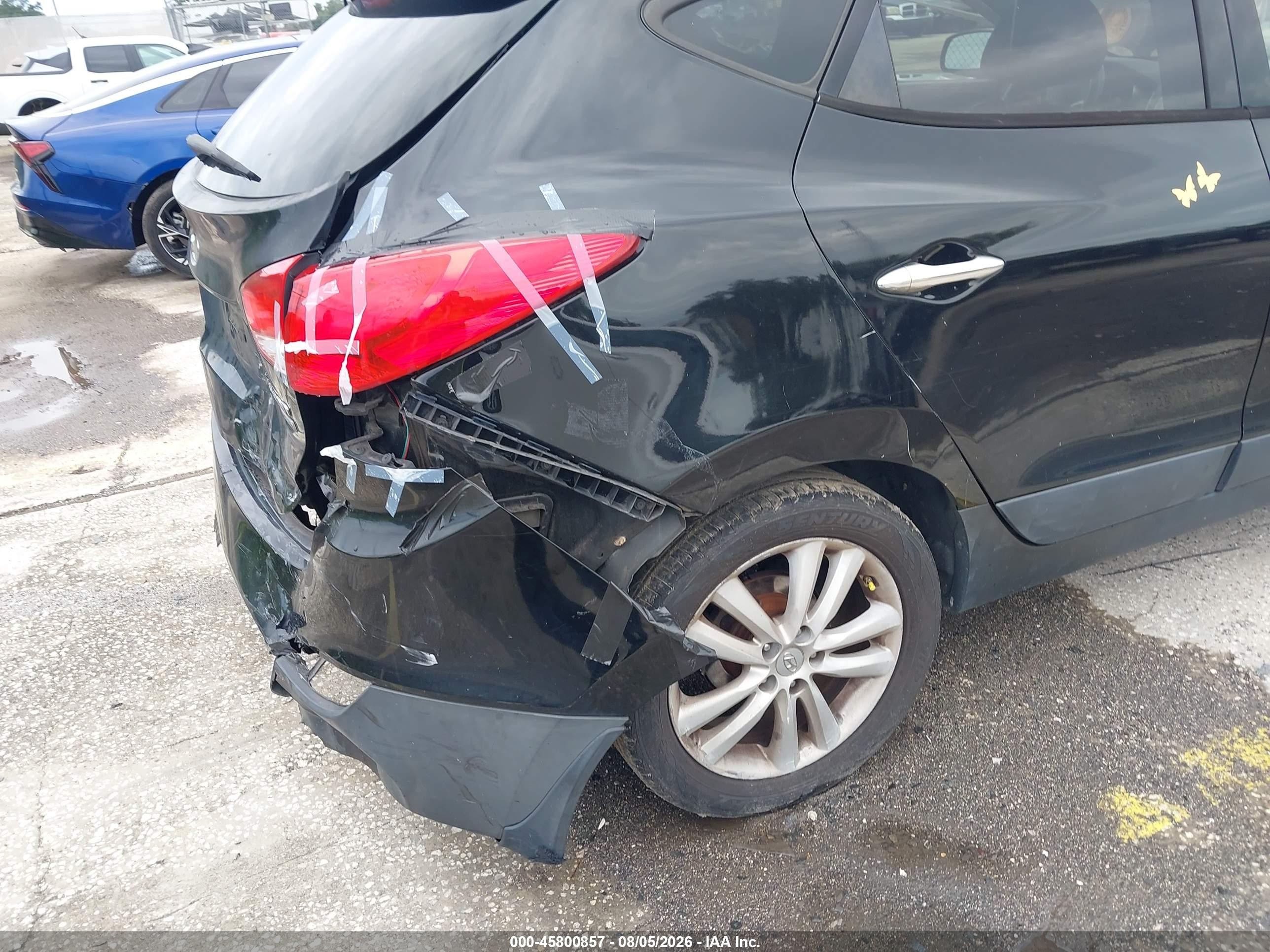 2011 Hyundai Tucson Limited Black vin: KM8JU3AC7BU188347