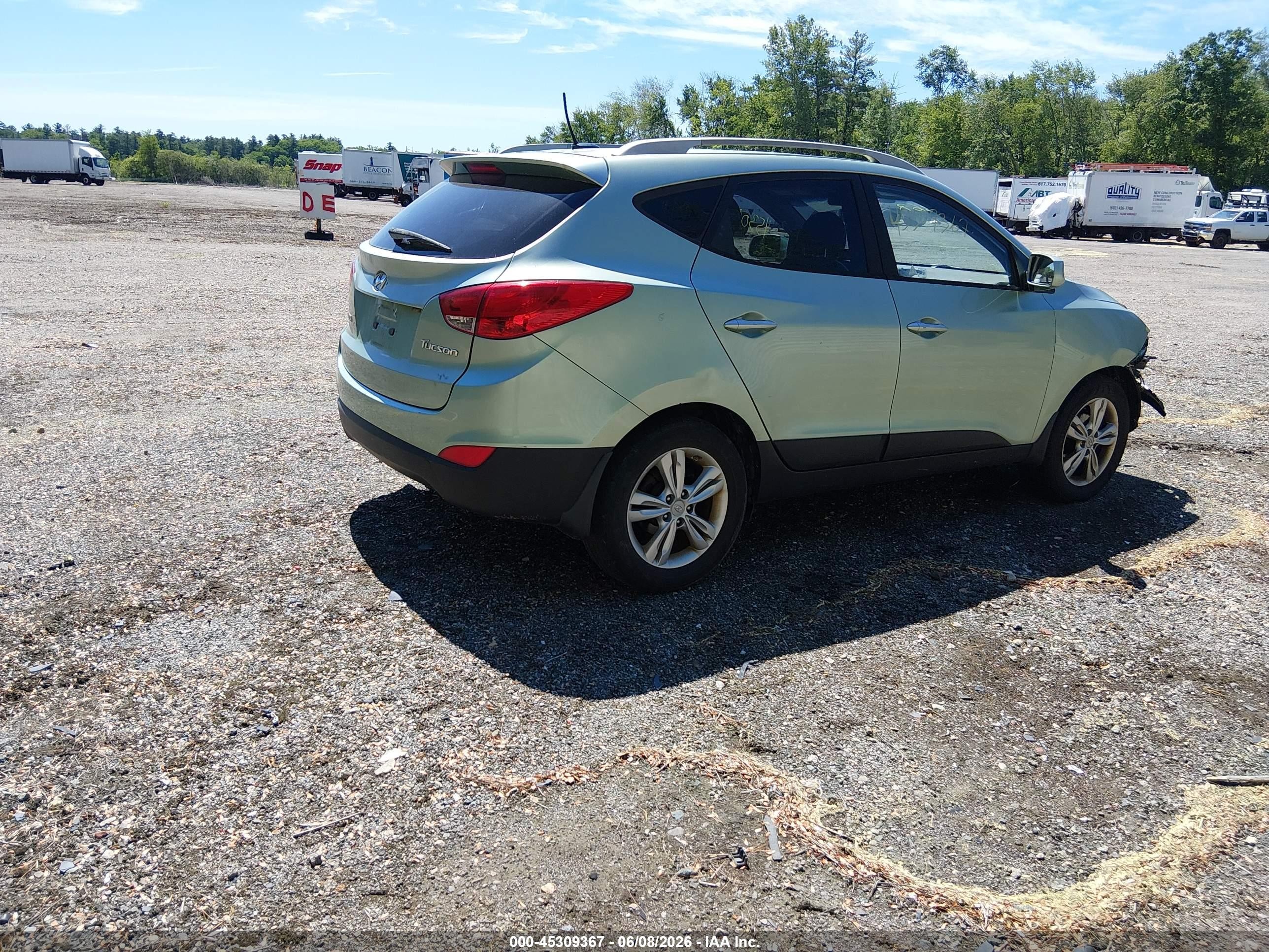 2011 Hyundai Tucson Gls Green vin: KM8JU3AC7BU194553