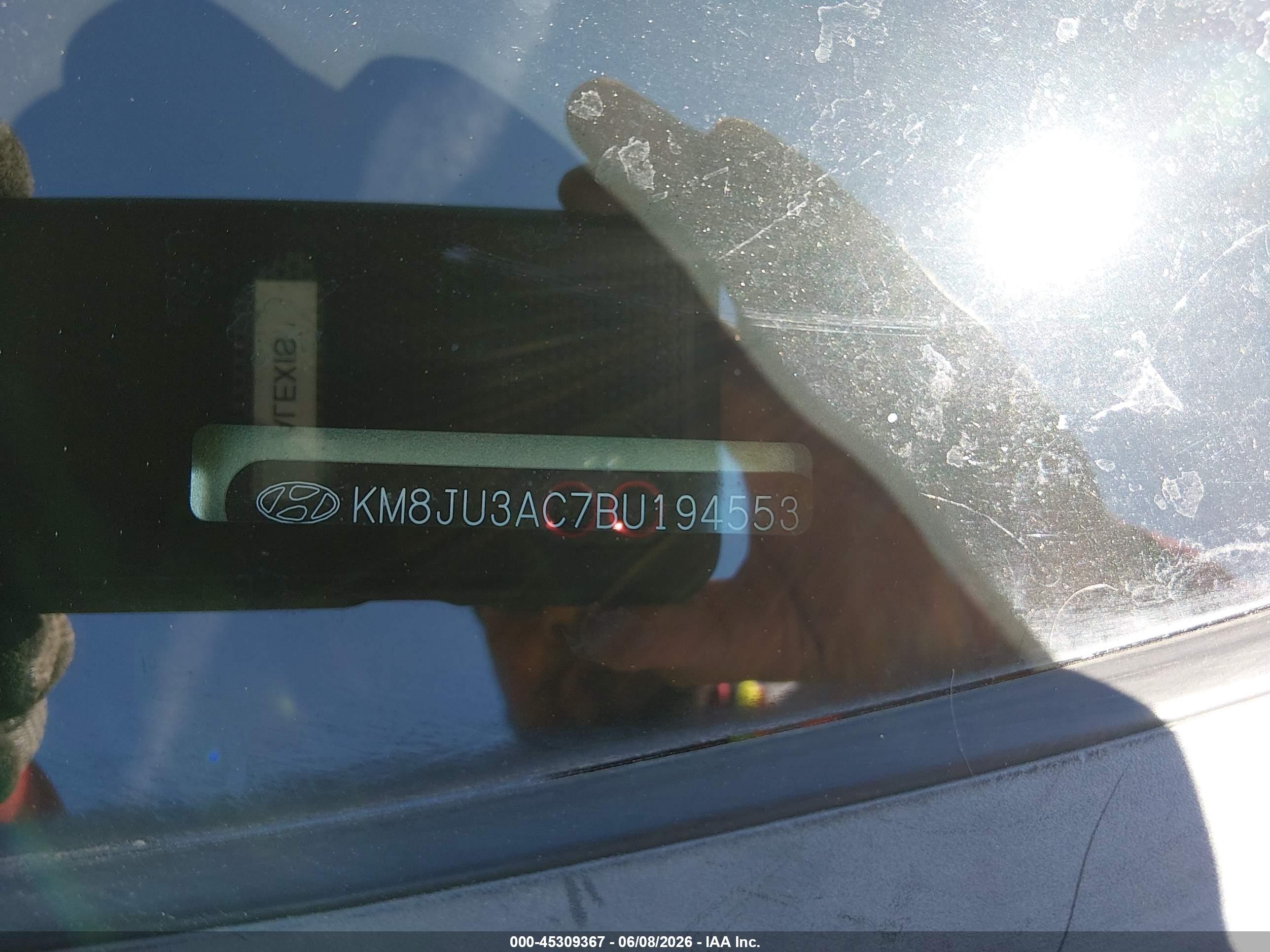 2011 Hyundai Tucson Gls Green vin: KM8JU3AC7BU194553