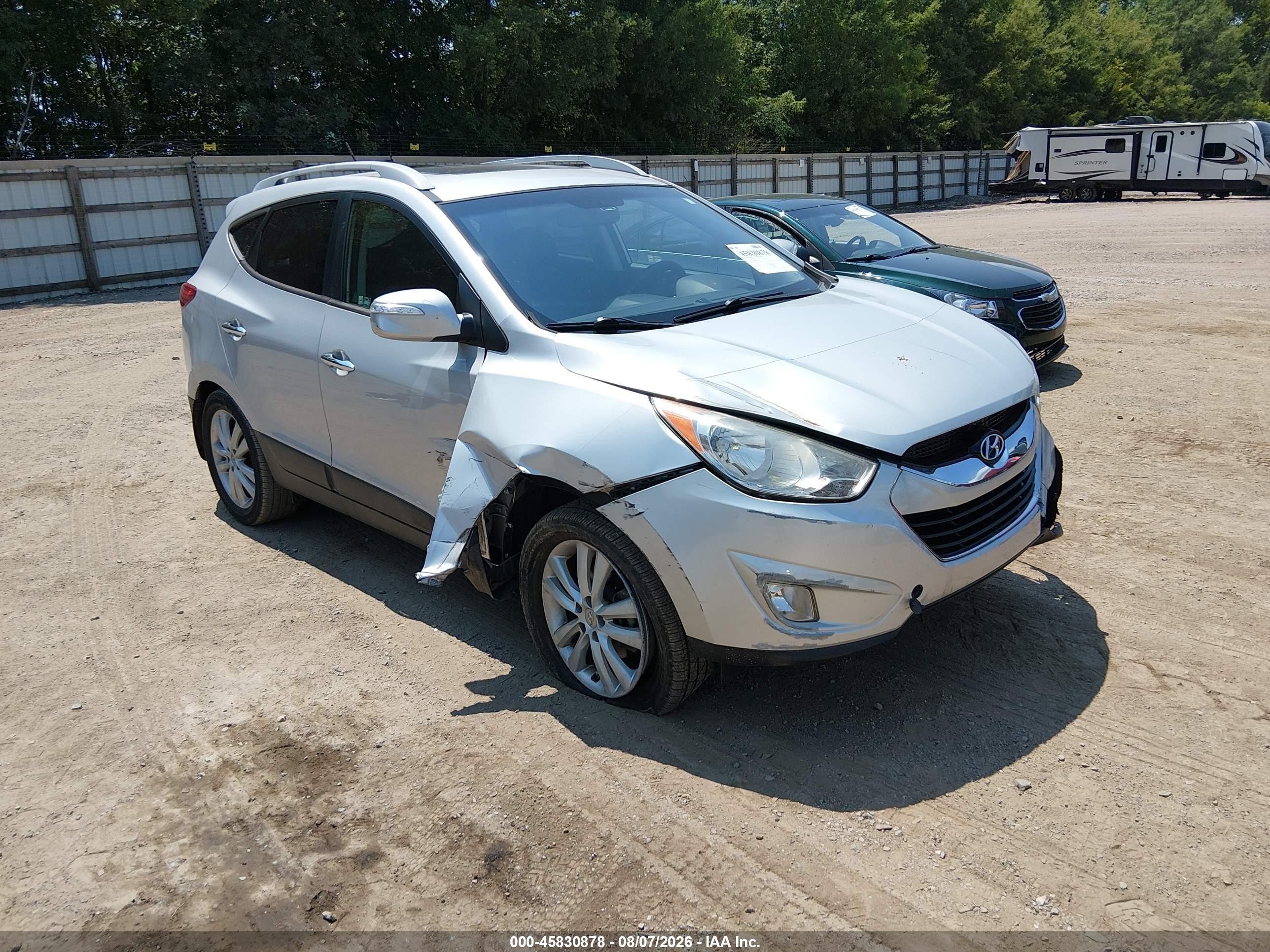 2012 Hyundai Tucson Gls/limited Silver vin: KM8JU3AC7CU318483