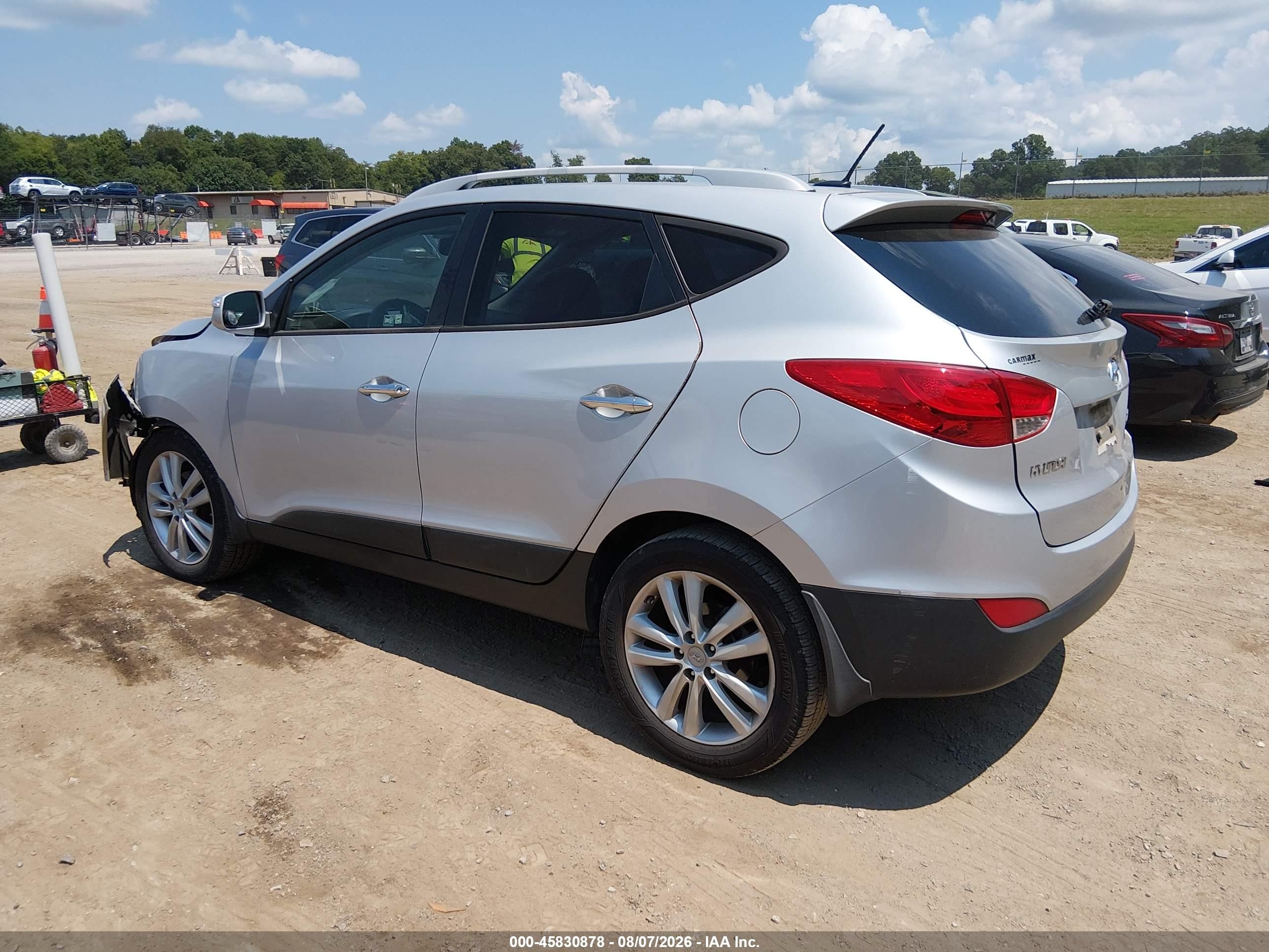 2012 Hyundai Tucson Gls/limited Silver vin: KM8JU3AC7CU318483