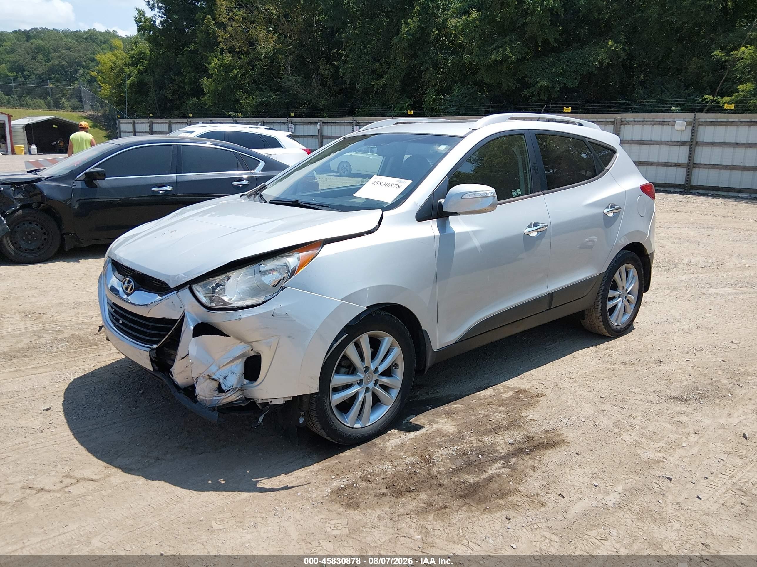 2012 Hyundai Tucson Gls/limited Silver vin: KM8JU3AC7CU318483