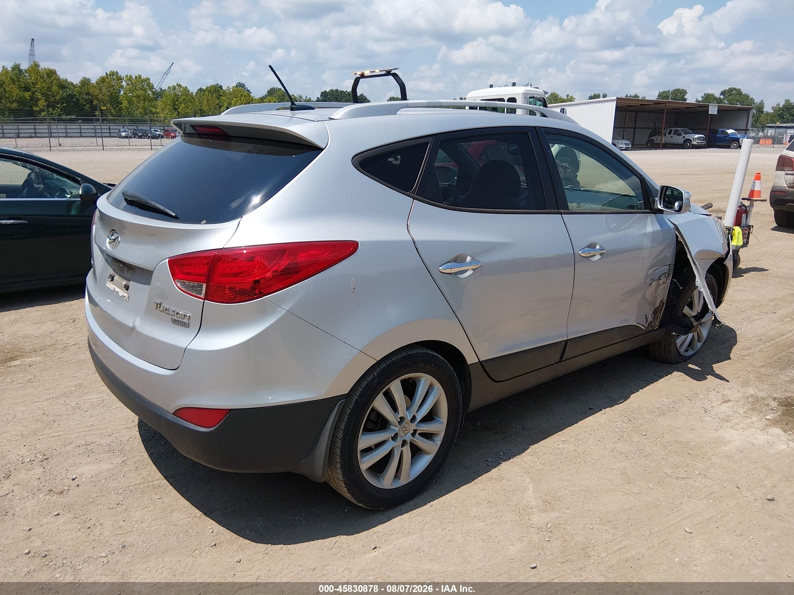 2012 Hyundai Tucson Gls/limited Silver vin: KM8JU3AC7CU318483