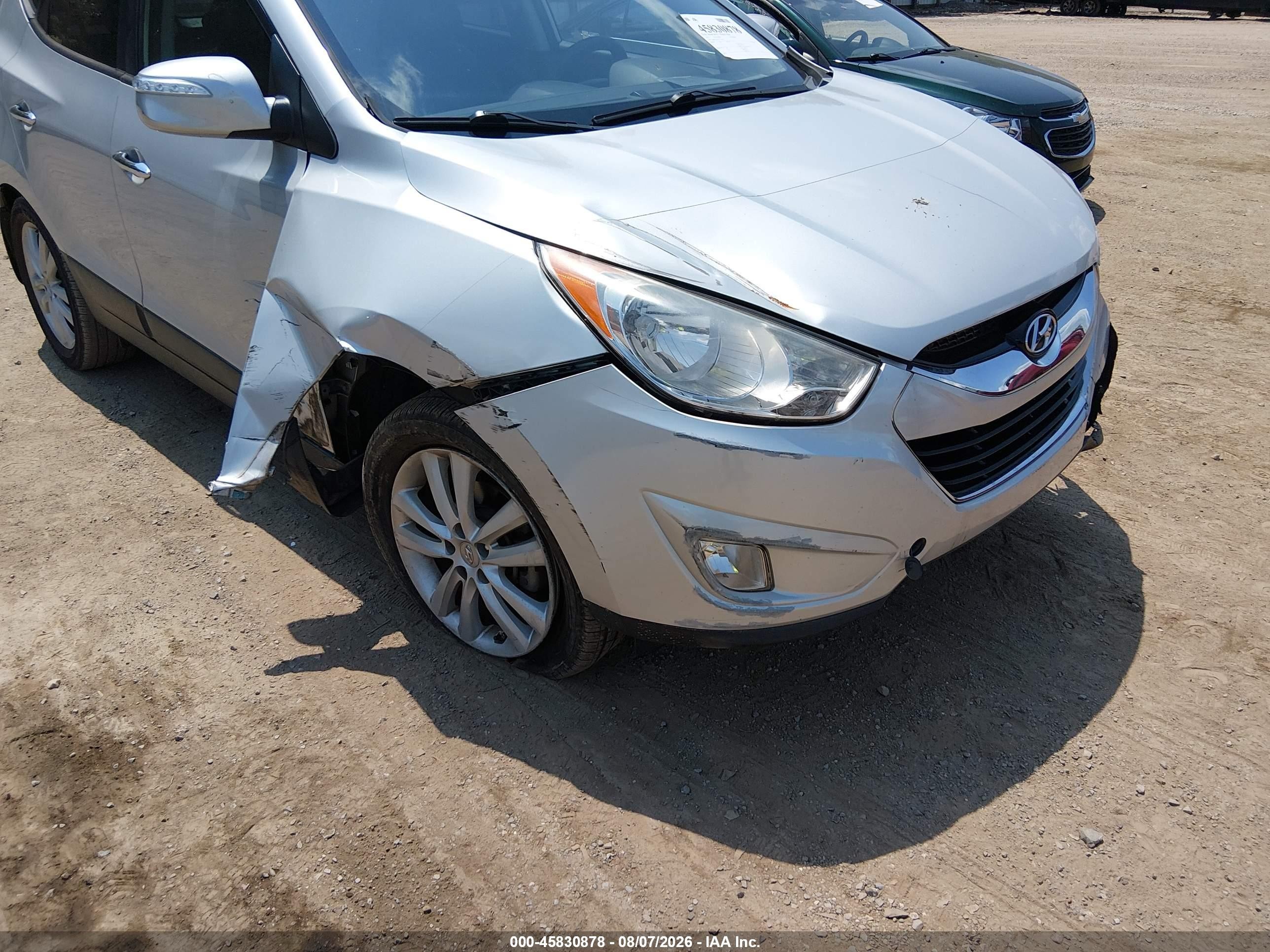 2012 Hyundai Tucson Gls/limited Silver vin: KM8JU3AC7CU318483
