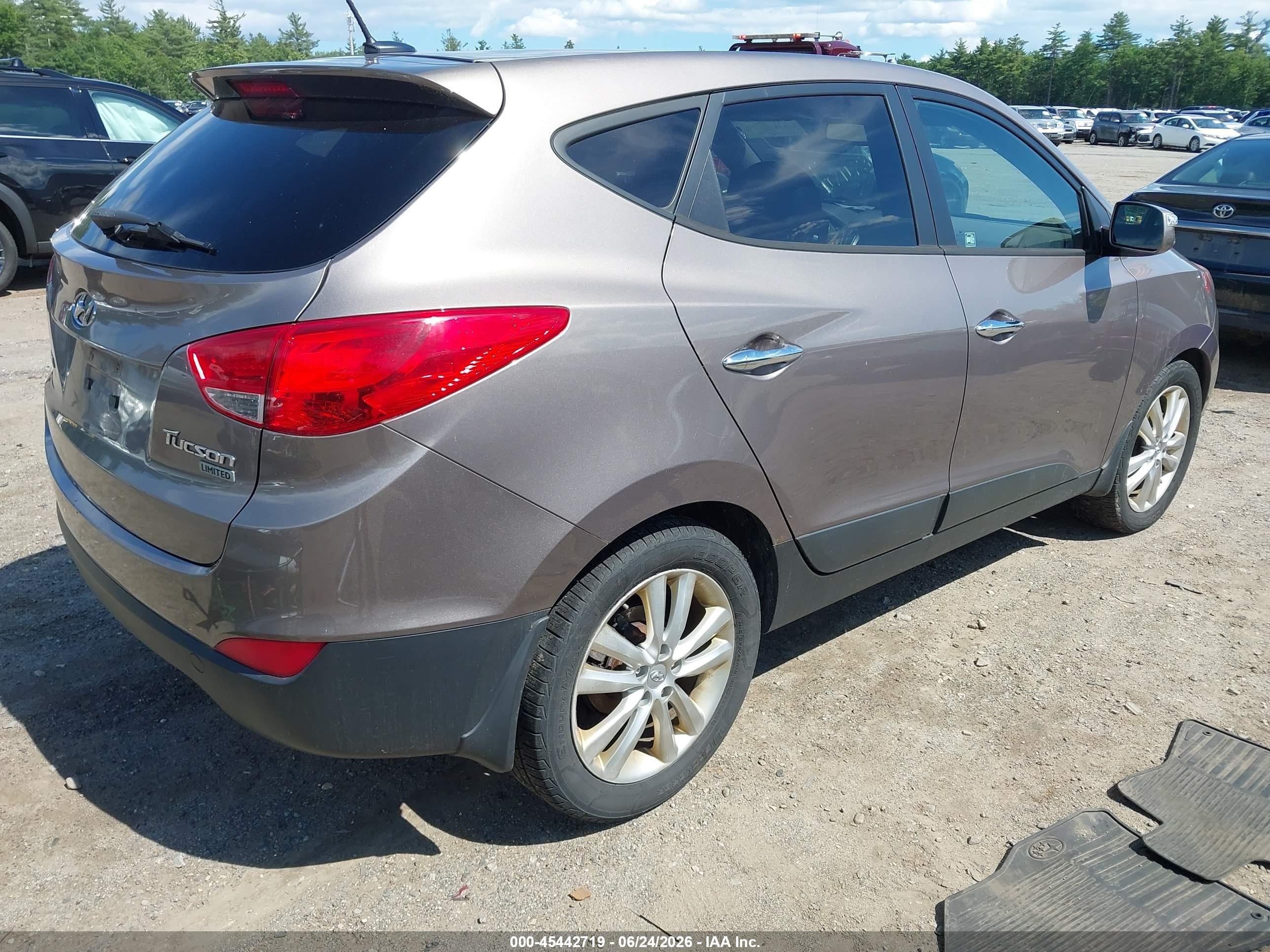 2012 Hyundai Tucson Limited Brown vin: KM8JU3AC7CU319942
